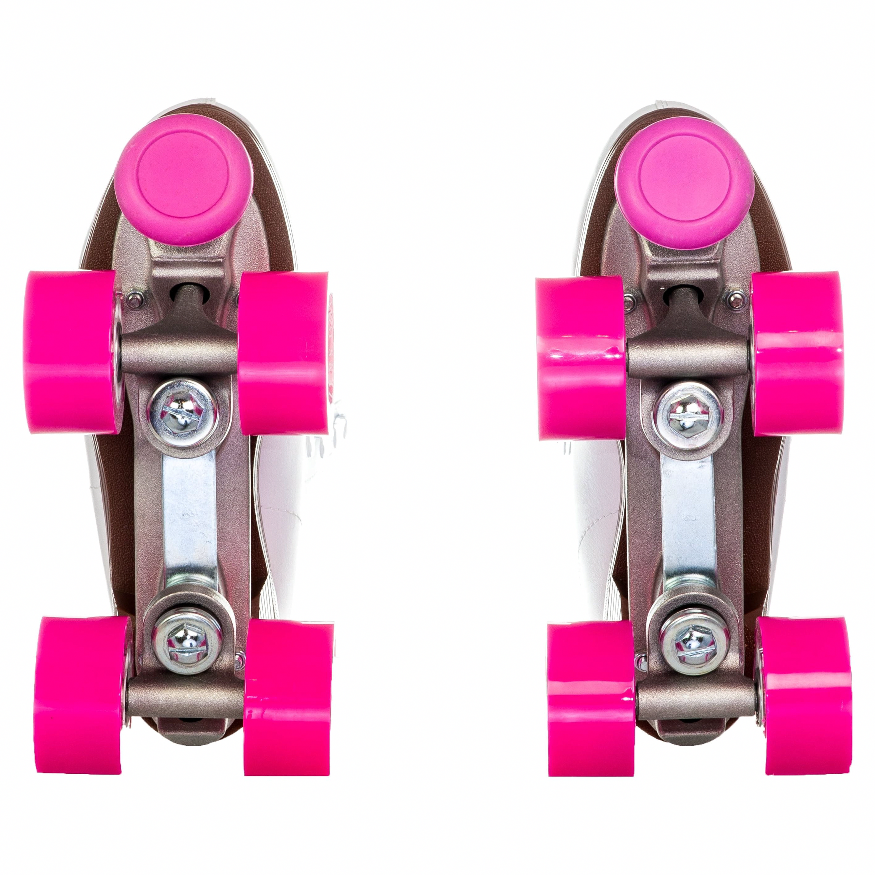 Chicago Ladies Classic Quad Roller Skates, High-Top Indoor Outdoor Rink Skates (White, Size 1) 73zr4