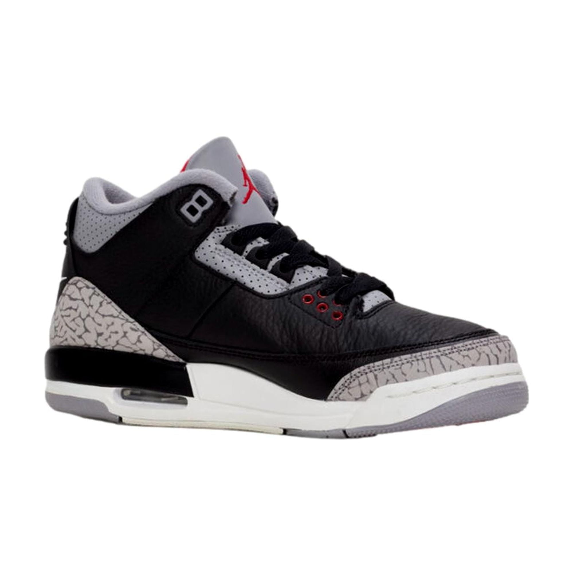 Jordan 3 Retro Black Cement Basketball Shoes (Black, 4 US Big Kid) 29fqc
