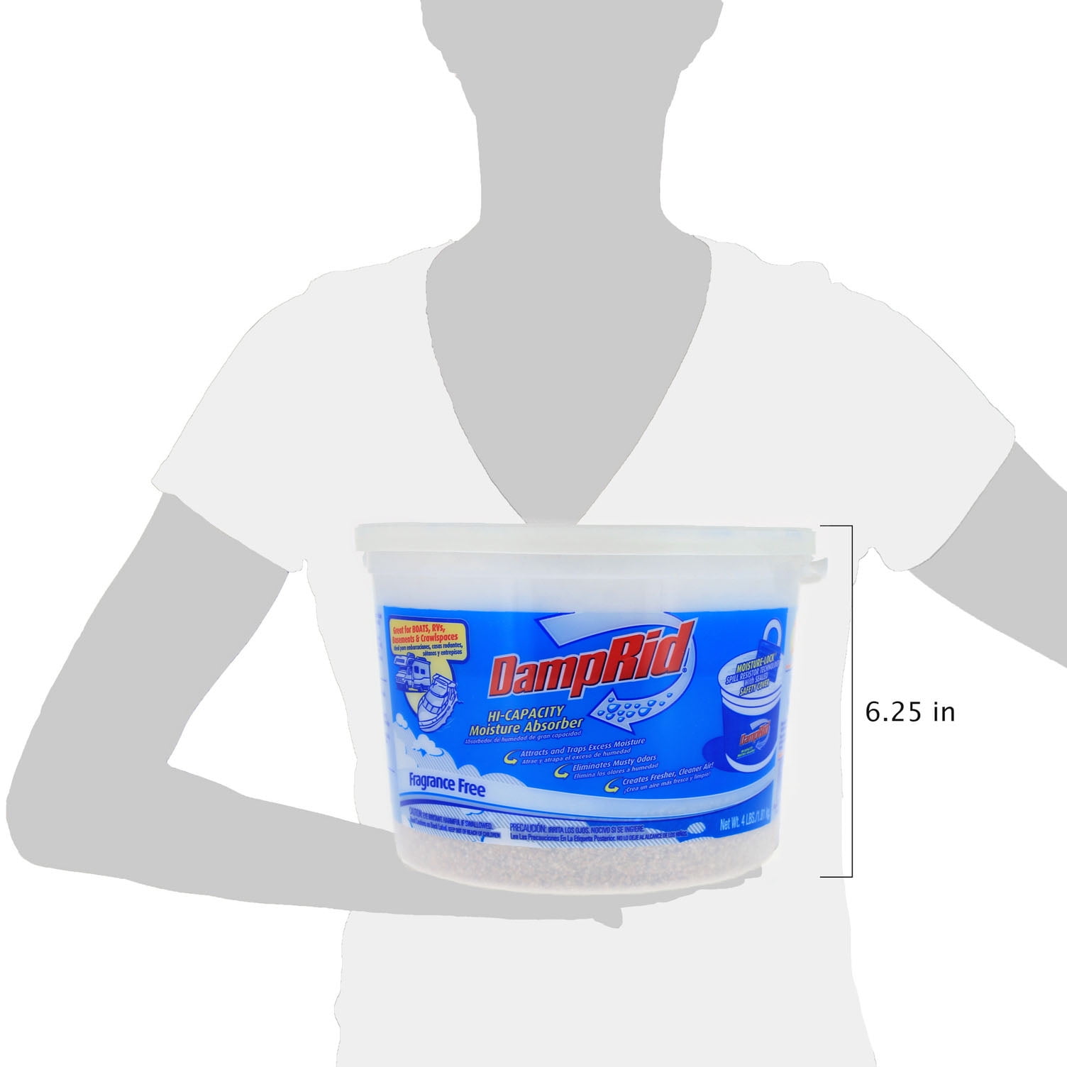 DampRid Moisture Absorber High-Capacity Bucket (Fragrance Free, 4 lb) zrq12