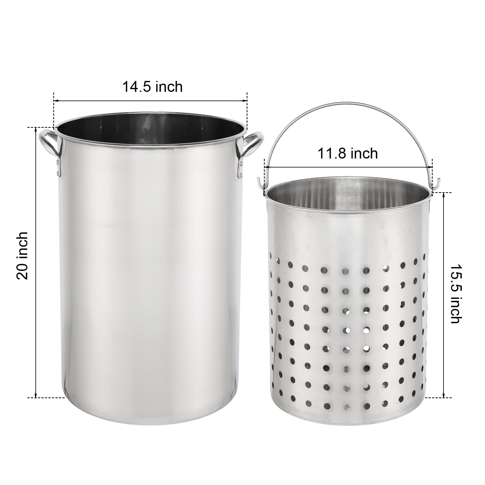 Ktaxon Propane Outdoor Fryer Stainless Steel Turkey Frying and Boiling Pot (Silver, 50 qt) crjb4