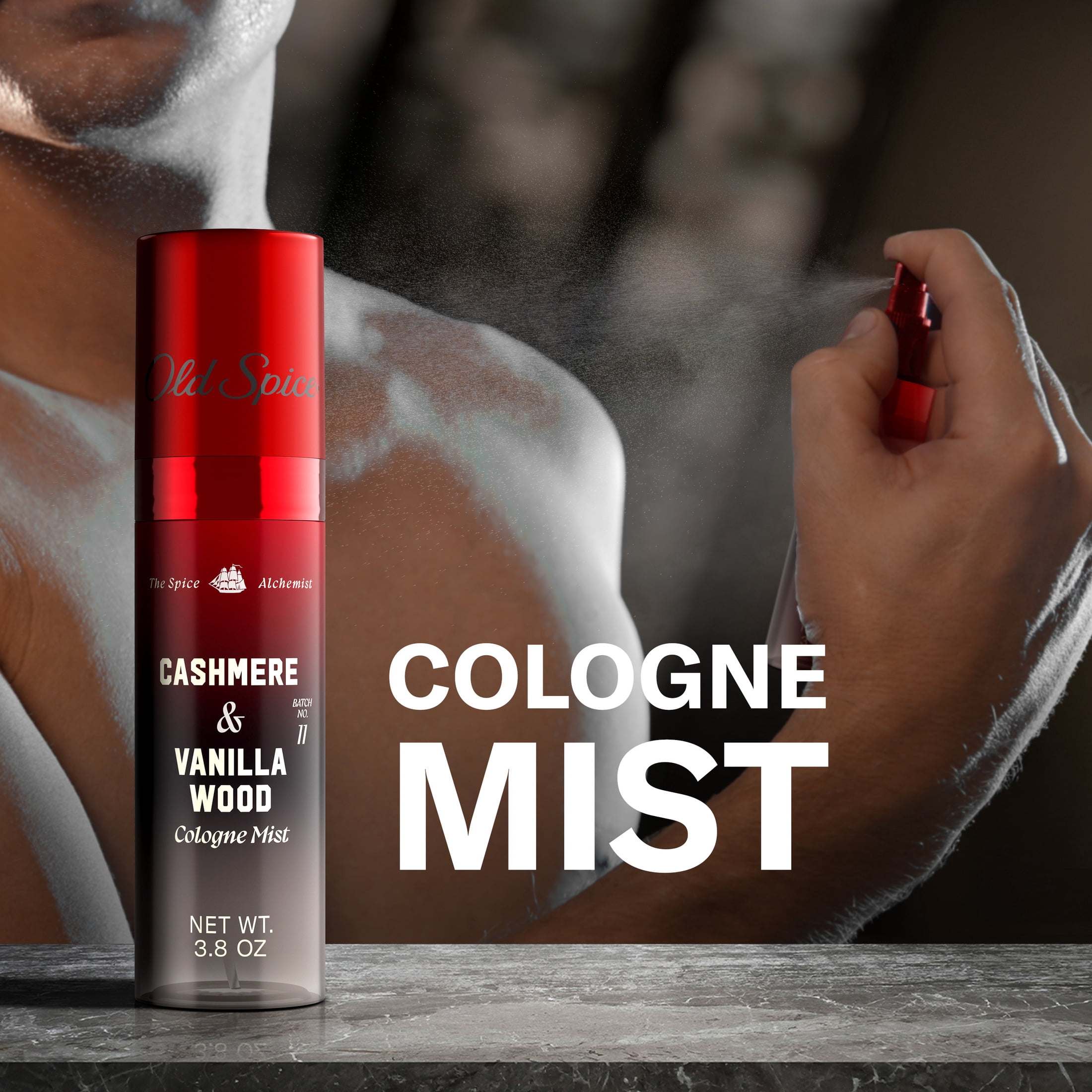 Old Spice Cologne Mist for Men, The Spice Alchemist Collection, Cashmere and Vanilla Wood (3.8 oz) kqtyn