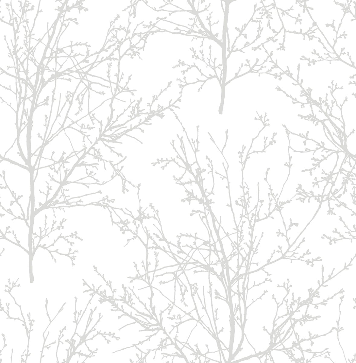 NextWall Tree Branches Peel and Stick Wallpaper (White, 20.5 in x 18 ft) whcrs