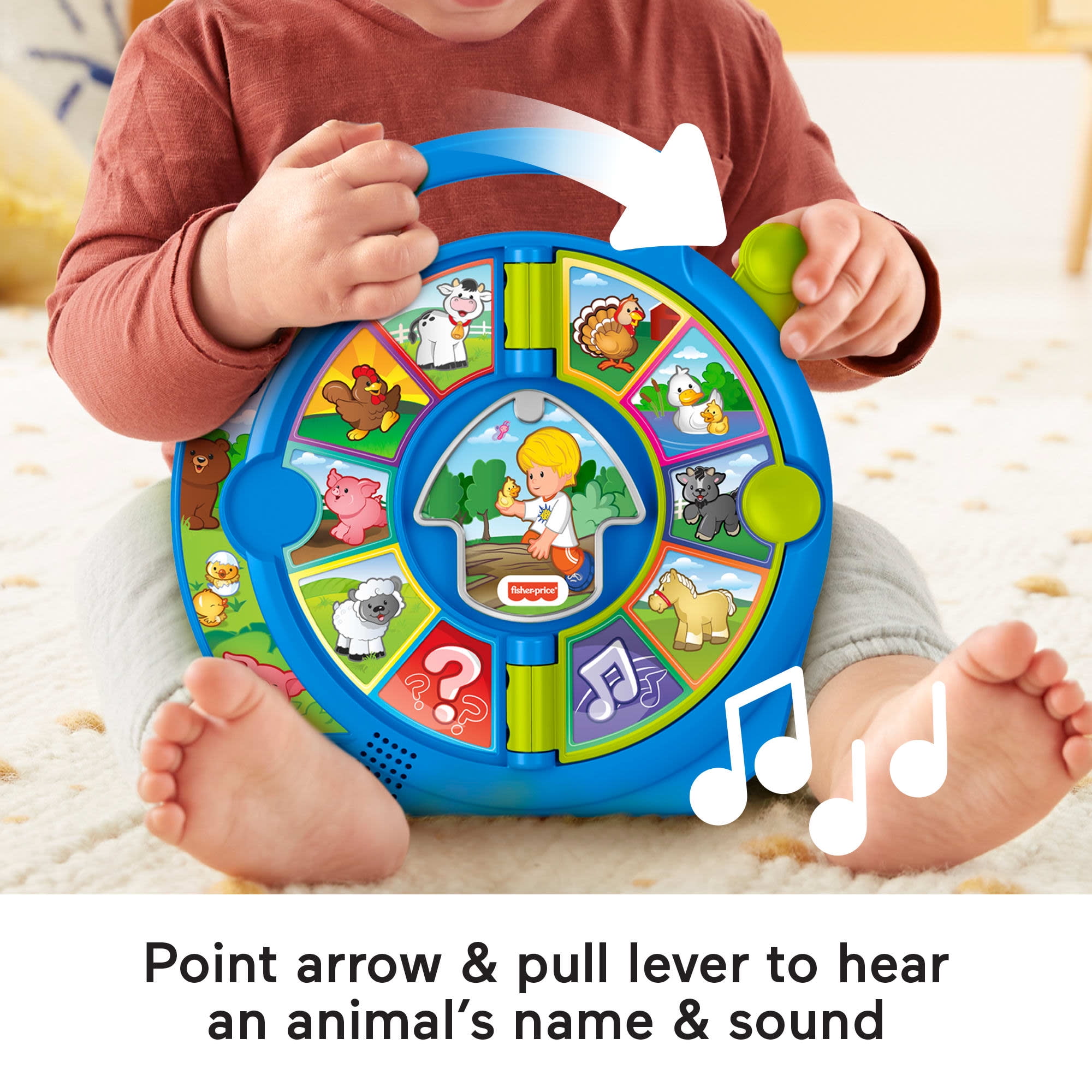 Fisher-Price Little People World of Animals See 'n Say Musical Learning Toy (Multi-Color, 12 in) ciooo