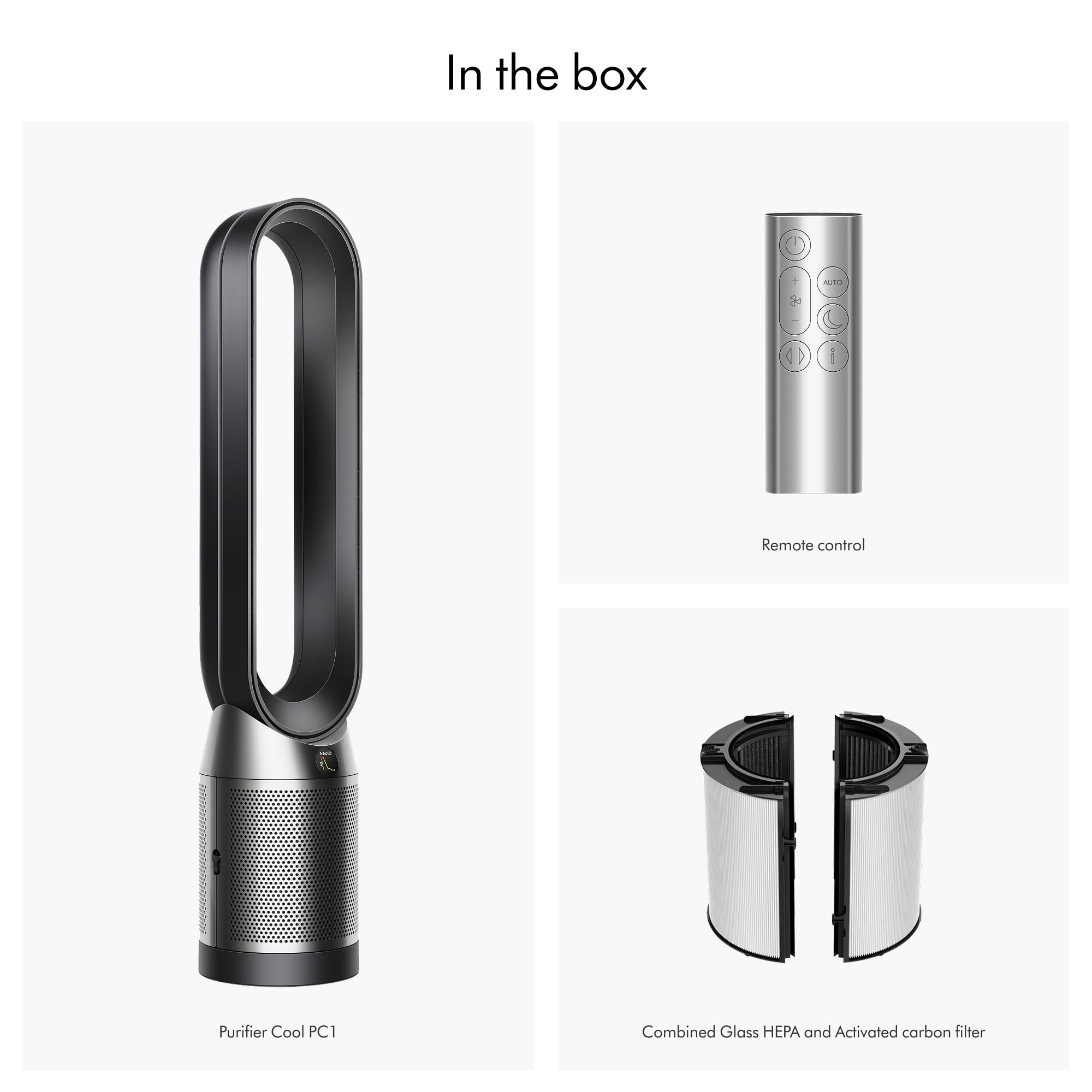 Dyson Purifier Cool PC1 Air Purifier and Fan (Black/Nickel, 1 Unit) dtse2