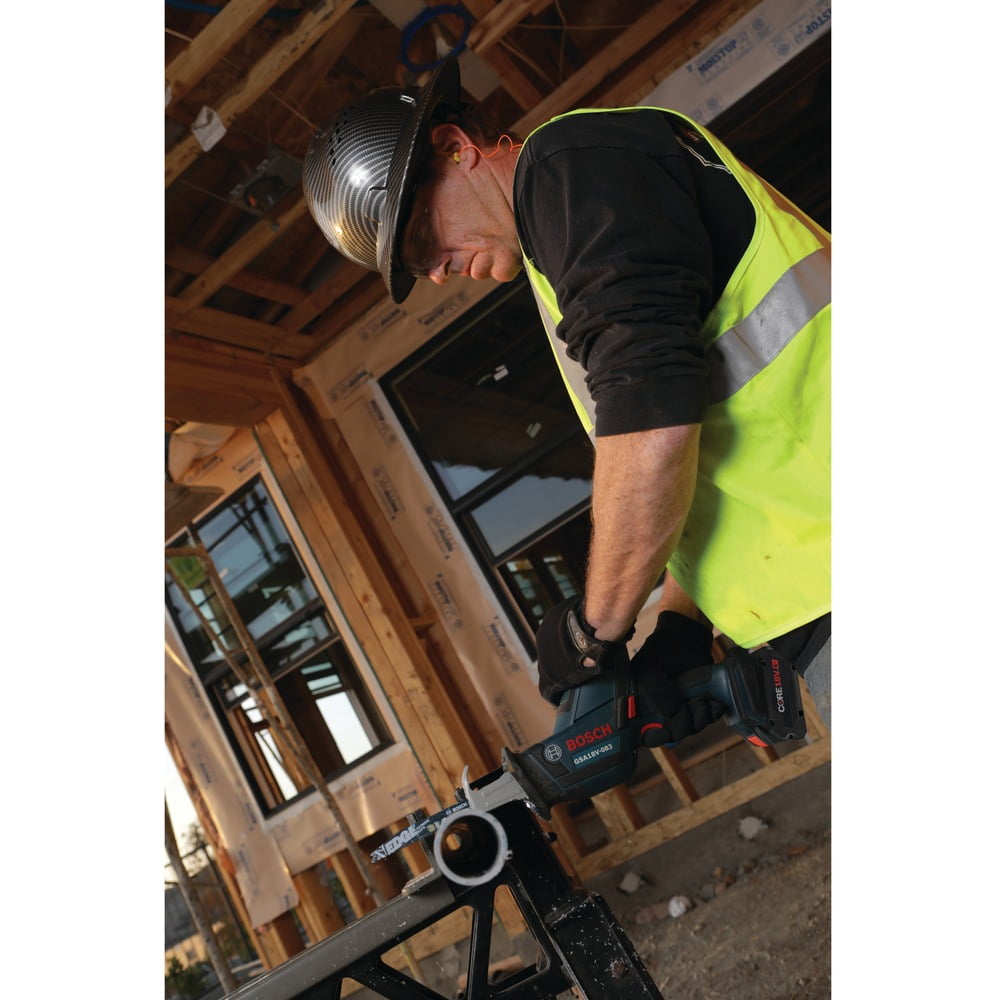 Bosch 18V Cordless Compact Reciprocating Saw, Variable Speed Trigger, LED Light (Tool Only, Refurbished) (15.75 in) 4g4lt