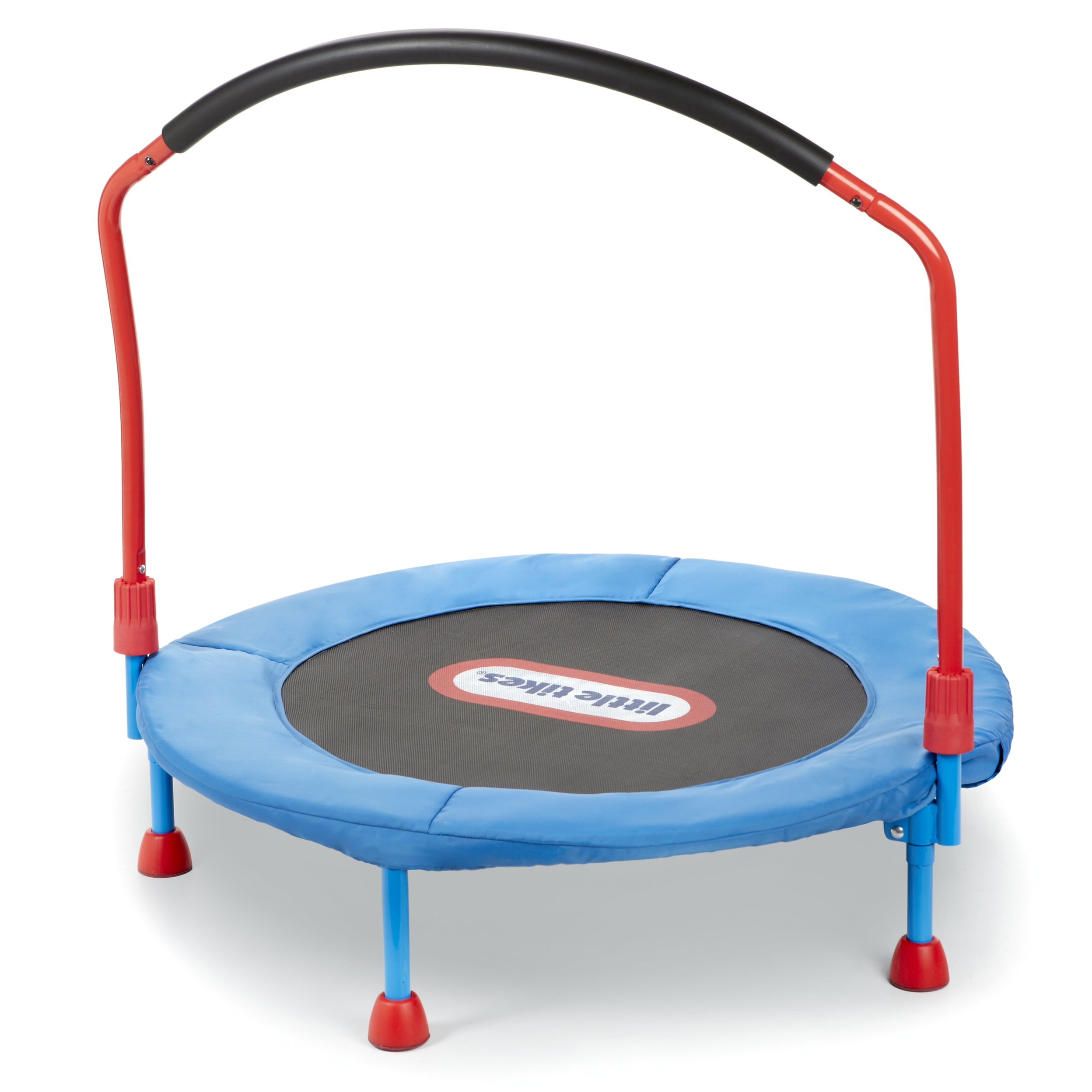 Little Tikes Easy Store 3-Foot Trampoline with Safety Hand Rail (Blue, 36 in) 9bvtj