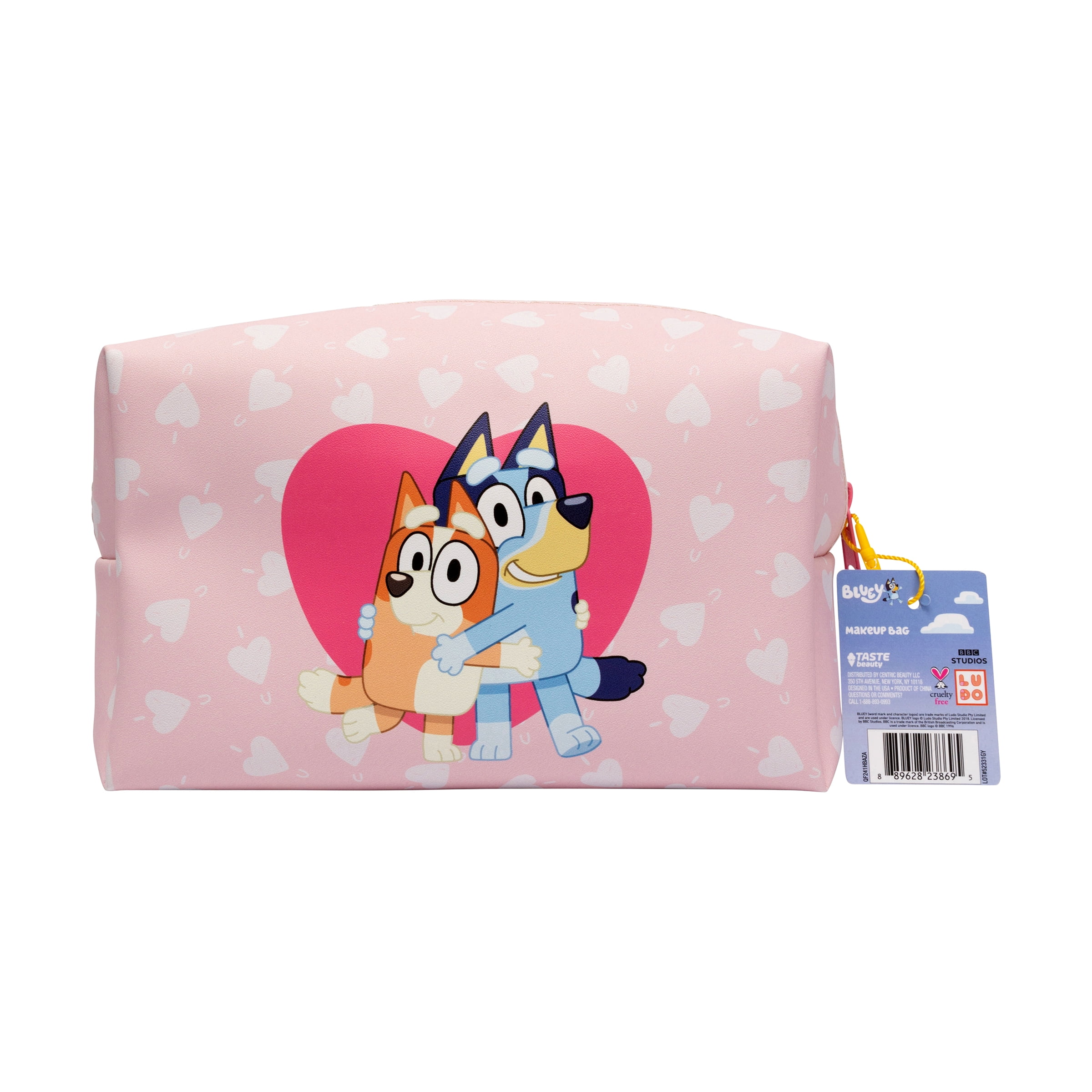 Bluey Cosmetic Bag Travel Organizer for Kids (Blue, 8 in x 5 in x 3 in) 181ha