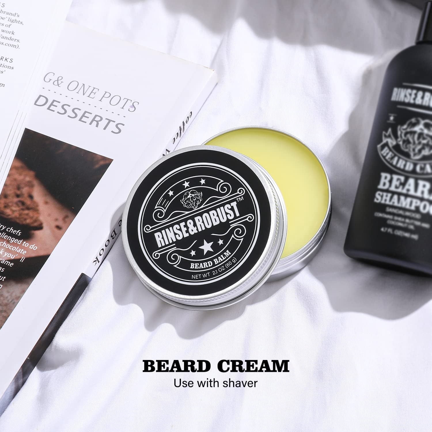 Body & Earth Beard Grooming Kit for Men (Sandalwood, 4-Piece Set) q56u6