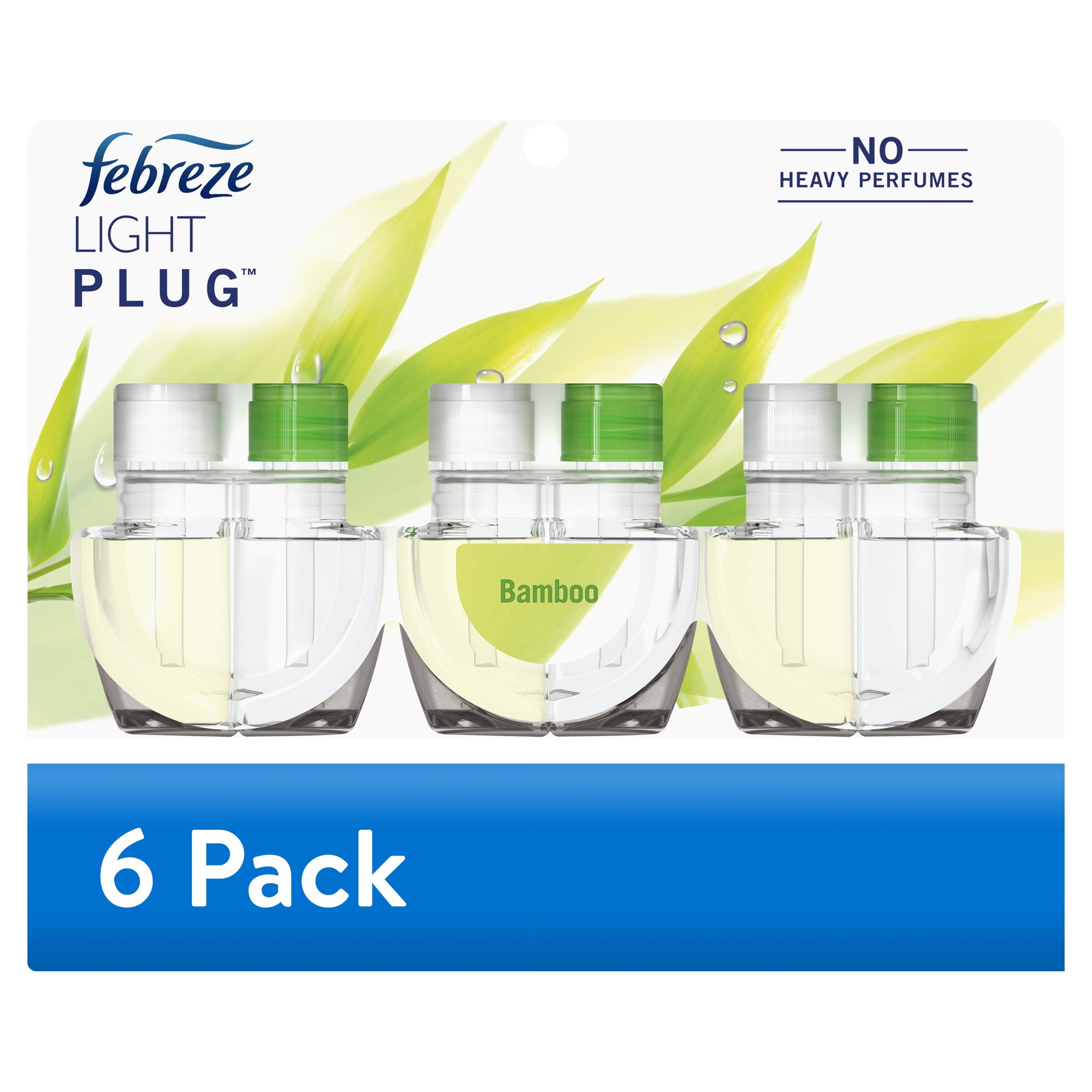 Febreze Fade Defy Plug In Air Freshener Scented Oil Refill, Light Bamboo (6 Pack, 0.87 fl oz) k8zhe