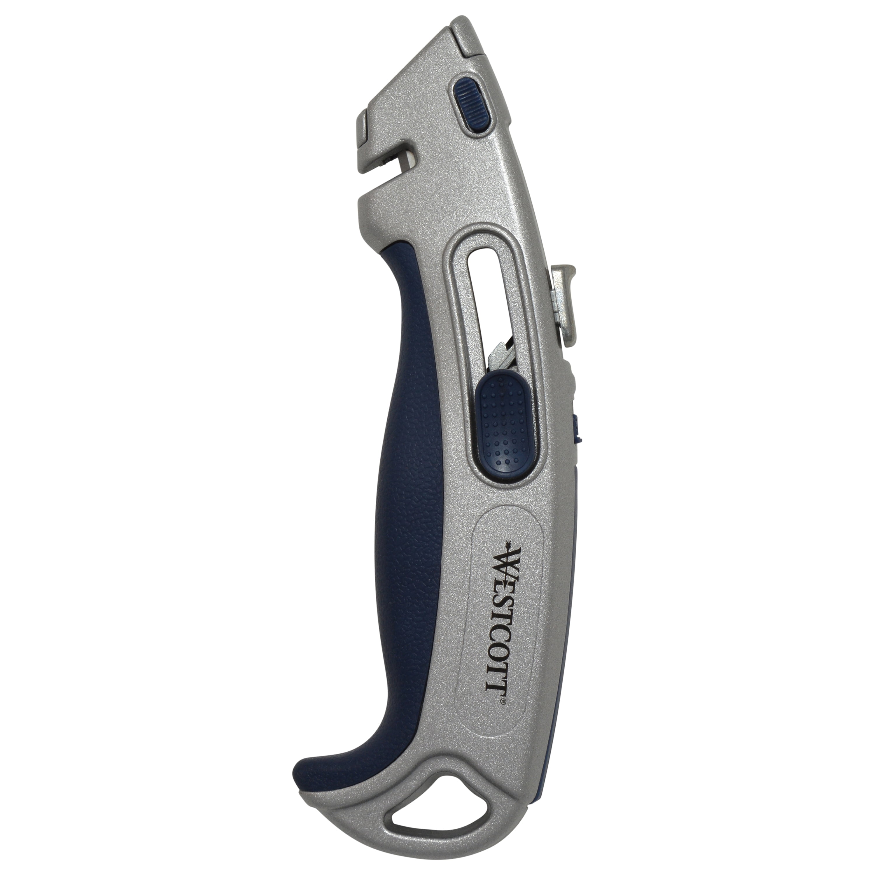 Westcott Heavy Duty Utility Cutter with Self-Retracting Blade (Silver, 1-Count) ncaml