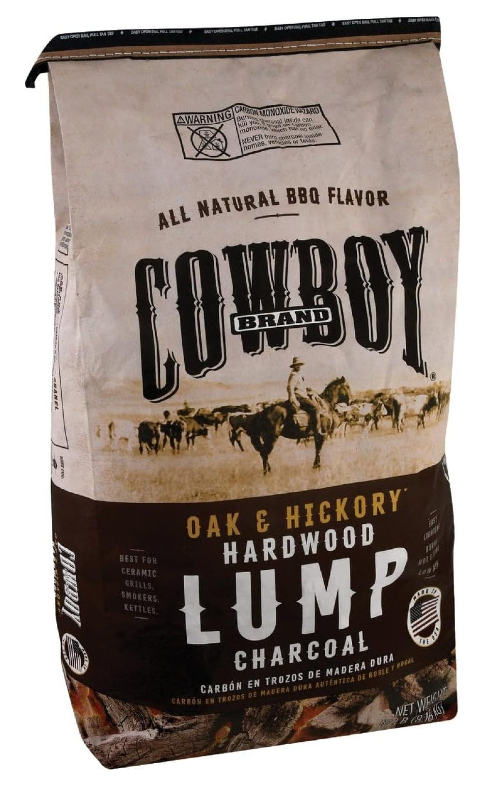 ZouXiSy Southern Style Hardwood Lump Charcoal for Grilling and Smoking (18 lb) qt606
