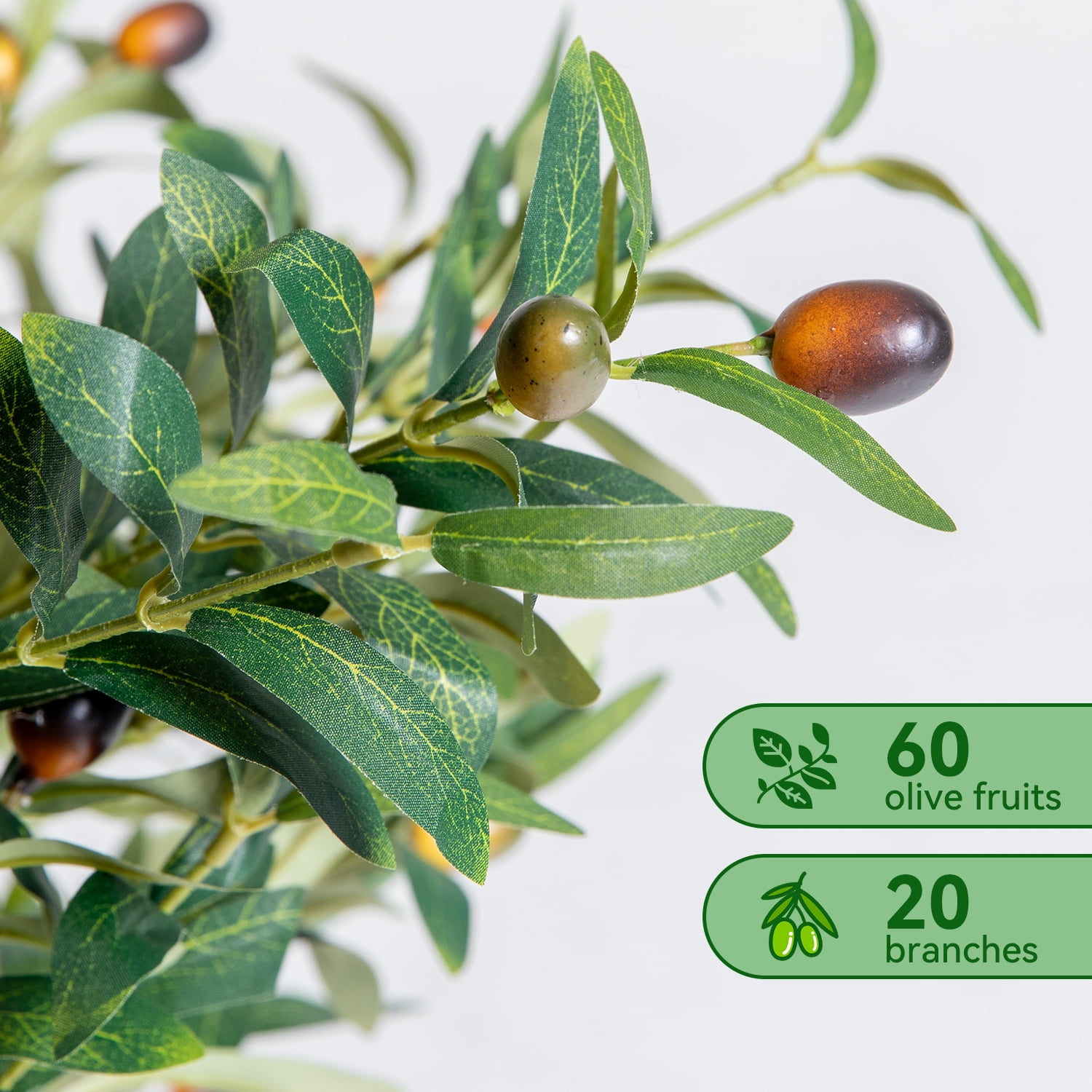 NOVAROOT 6FT Artificial Olive Tree, Lifelike Faux Potted Plant for Indoor and Covered Outdoor Decor (6 ft) xsgyx