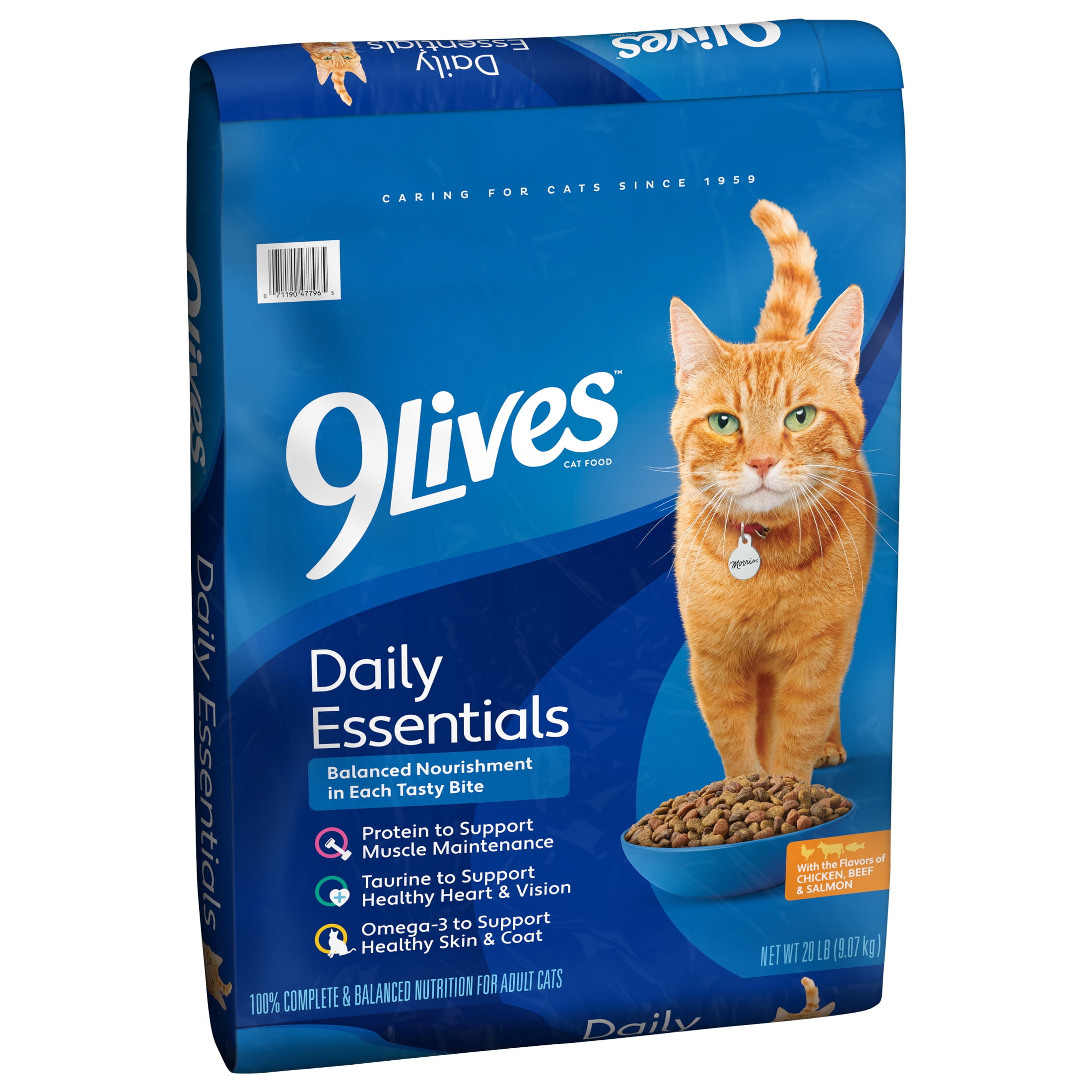 9Lives Daily Essentials Dry Cat Food, Chicken, Beef & Salmon Recipe (20 lb) 384ms