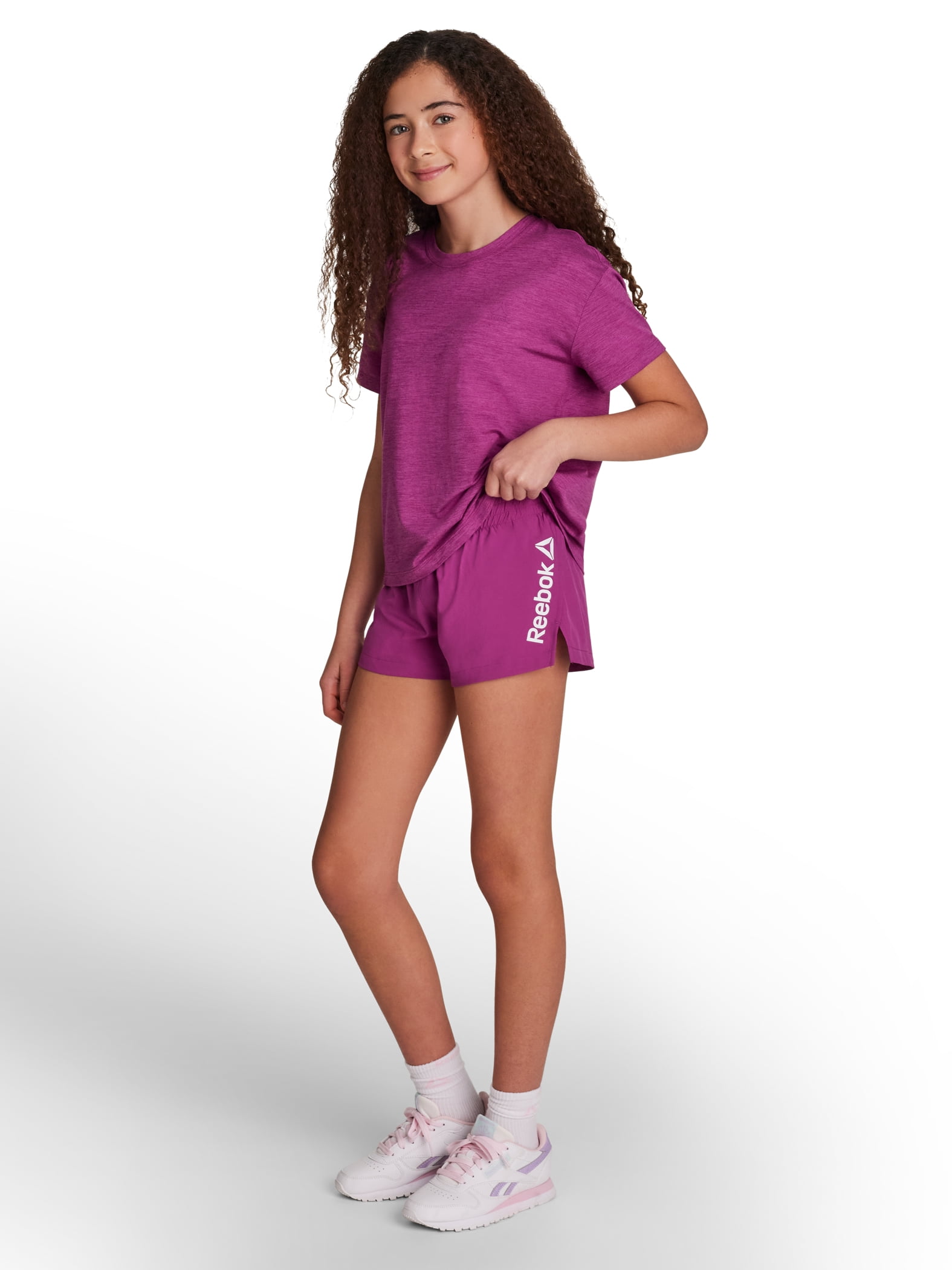 Reebok Girls Staple Athletic Shorts (Black, Size 4-18) fmgfm