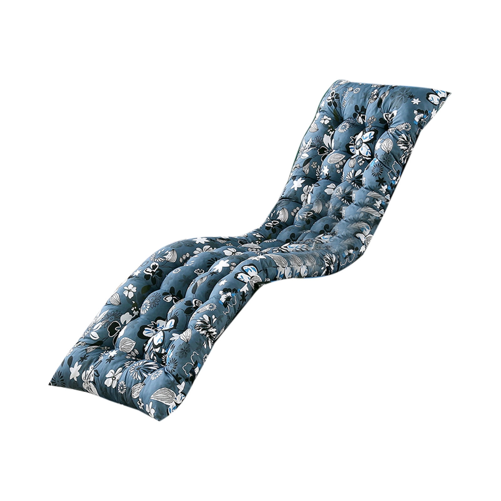Muecwrye Floral Seat Cushion, Ergonomic Back Support Pad for Patio and Office (Gray, 19x47 in) hhkl1