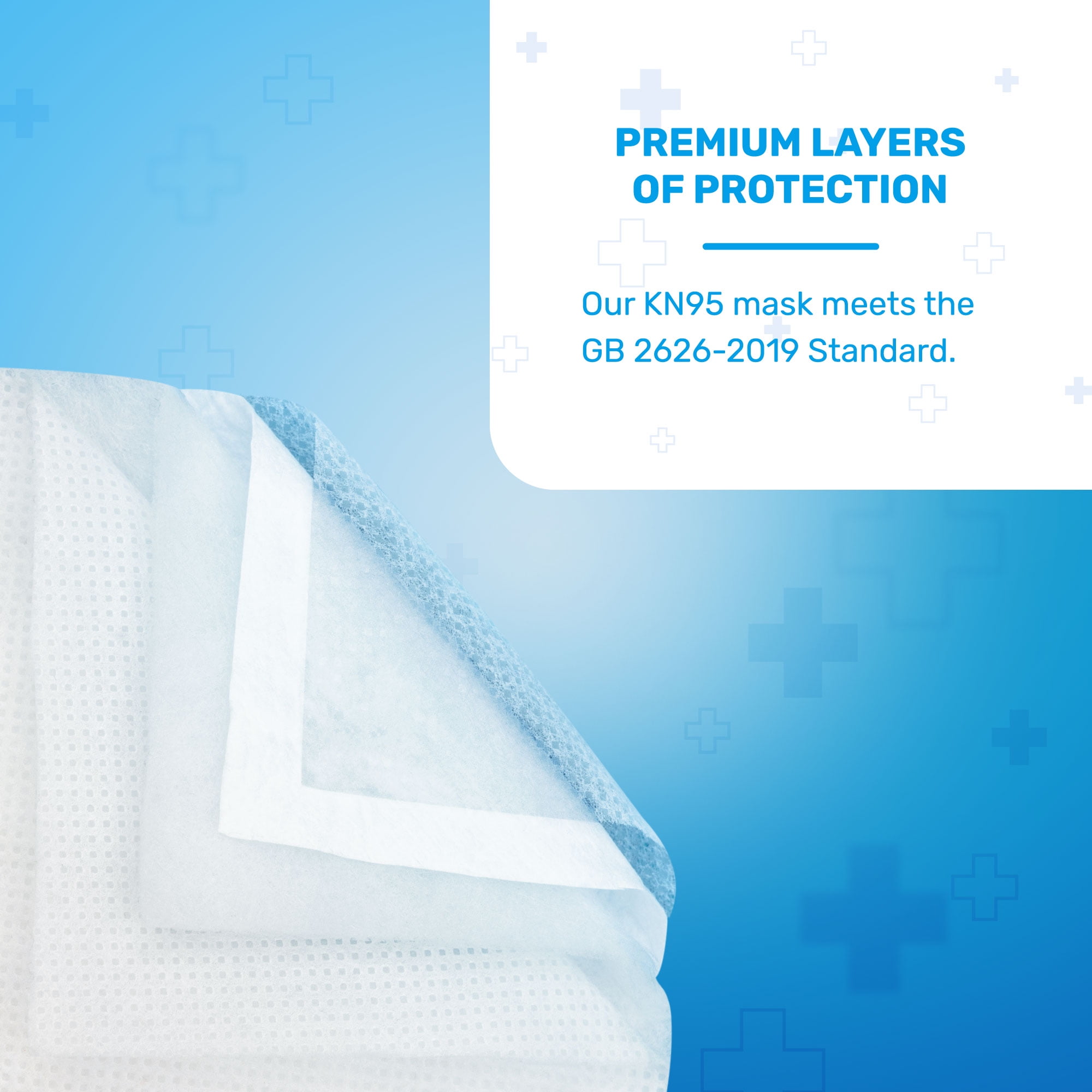 WellBefore KN95 Face Mask 5-Layer Protective Respirator (White, 10 Pack, Small) sndyw
