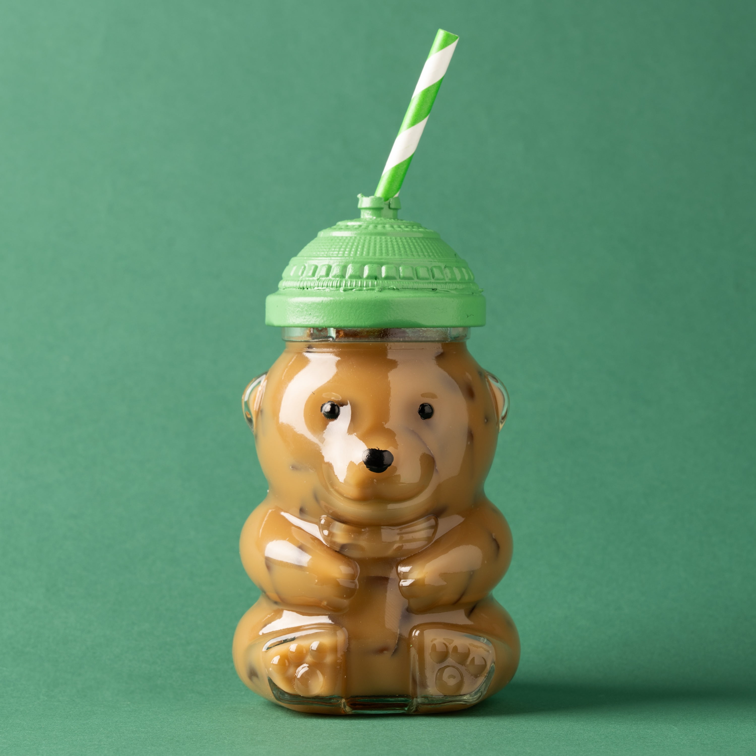 Hello Hobby Glass Bear Jar with Lid (Clear, 6.08 oz) rtn3n