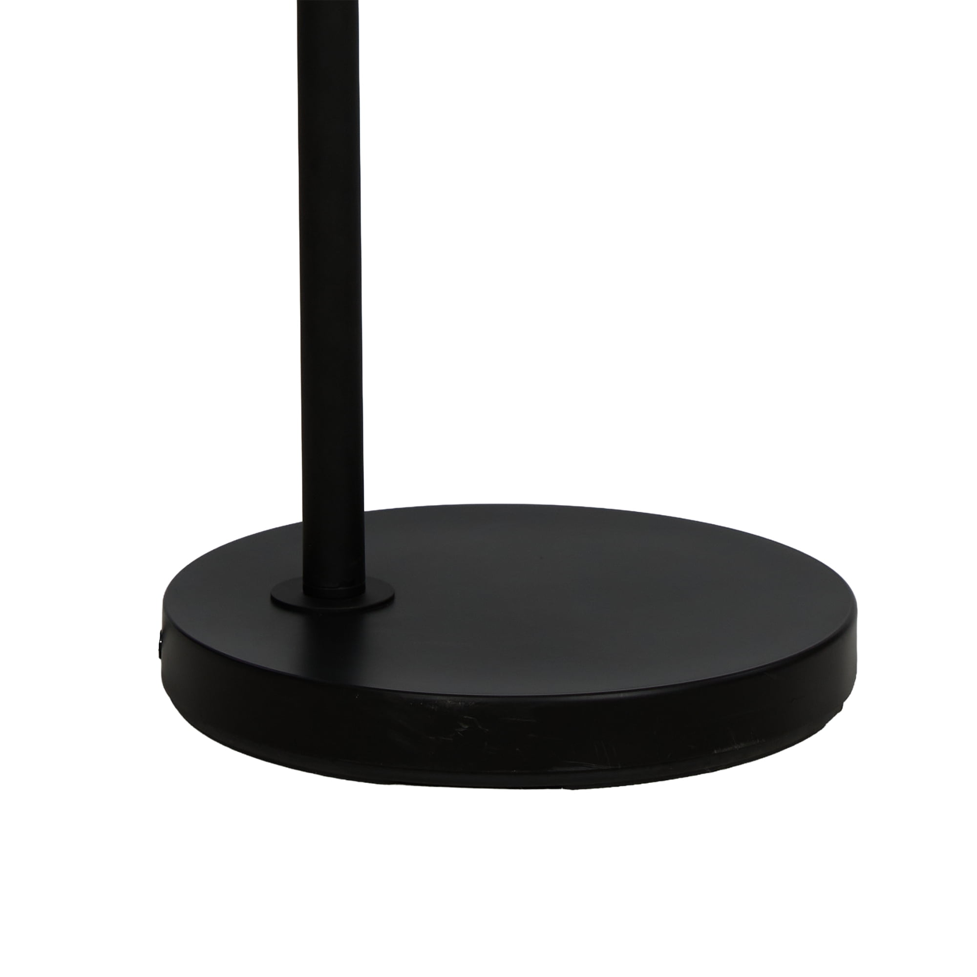 Mainstays 62 in Metal Angled Downbridge Floor Lamp with Linen Shade (Black, 62 in) y353p