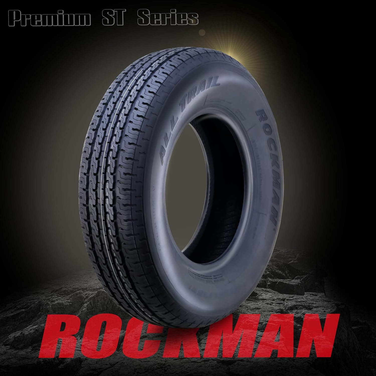ROCKMAN ST175/80R13 Trailer Tire 6-Ply Load Range C Steel Belted Radial (Set of 4) r3t5b