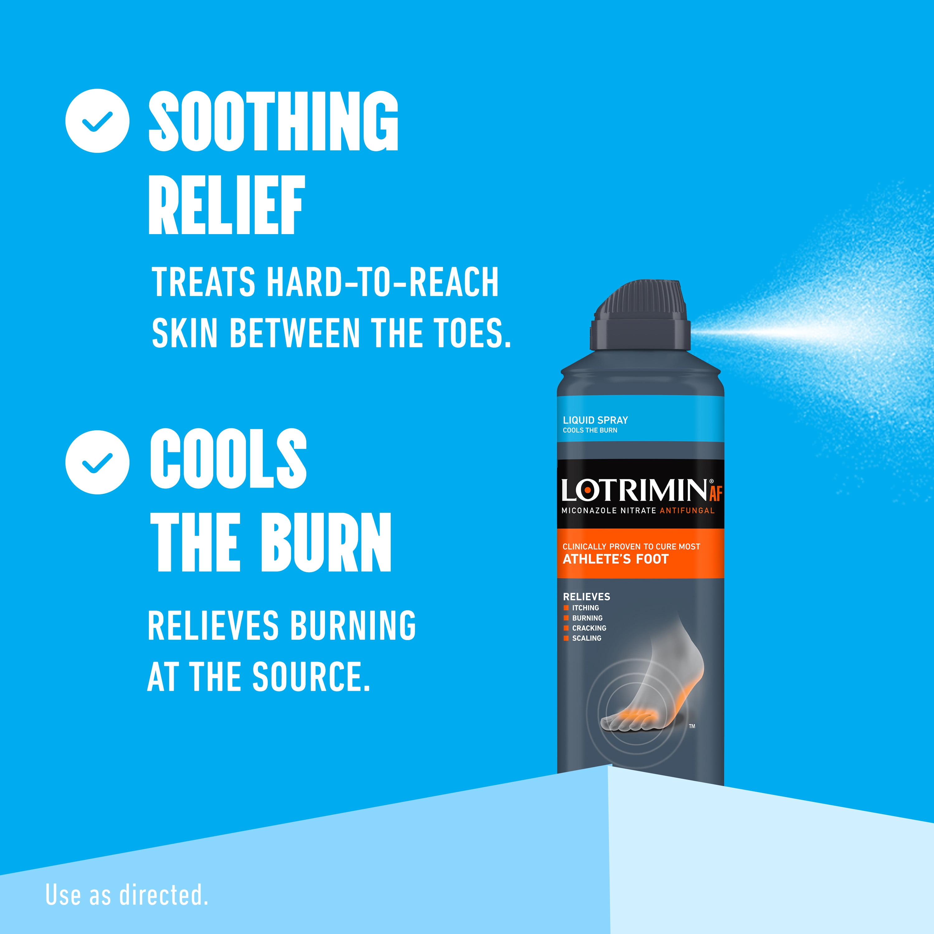 Lotrimin AF Athlete's Foot Liquid Spray, Antifungal Treatment for Itchy Skin (4.6 oz) w9c9q