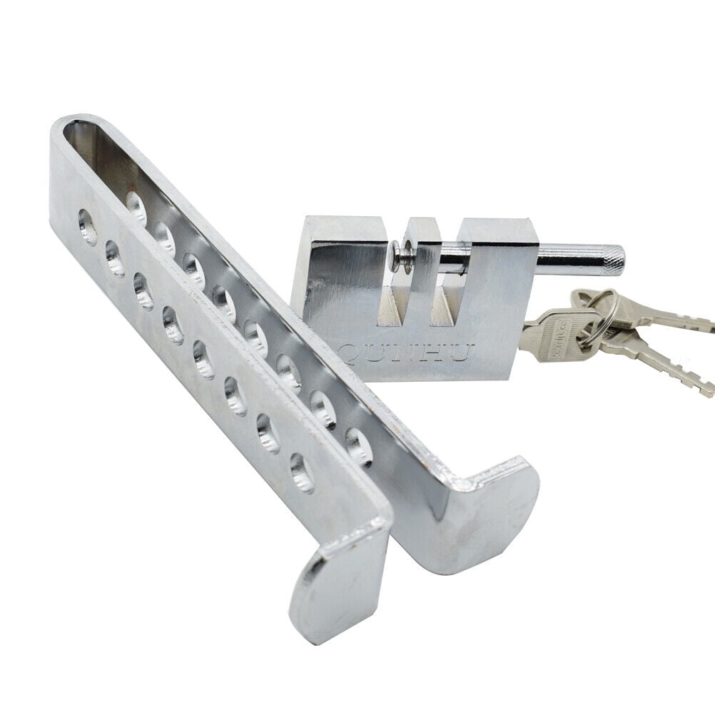 Yiyasu Anti-Theft Brake Pedal Lock Stainless Steel Clutch Security Device for Car and Truck (Silver, 8-Hole Adjustable) loaxf