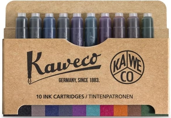 Kaweco Fountain Pen Ink Cartridges (Assorted Colors, 10-Pack) 04xnm