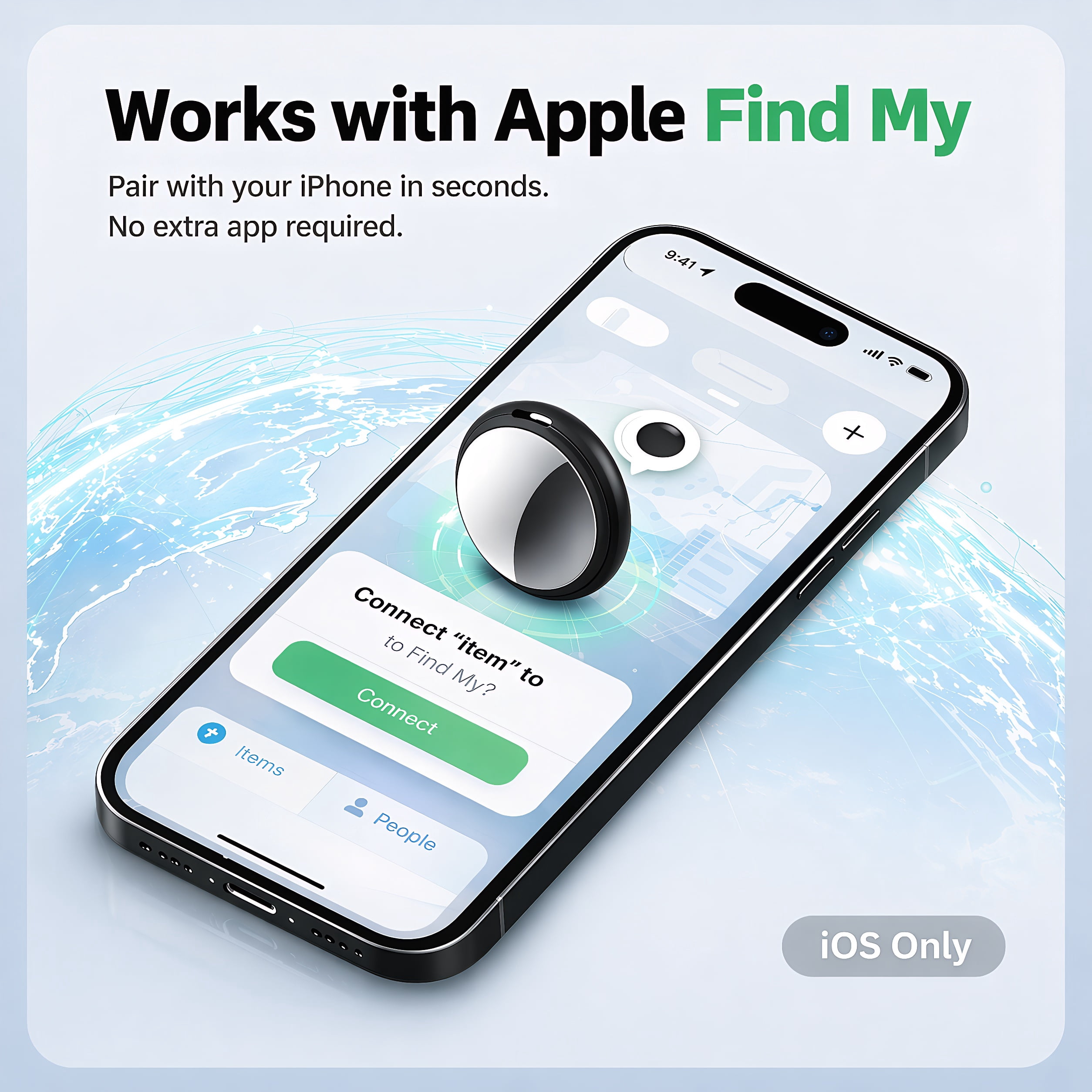 STARBIAO Bluetooth Tracker for Apple Find My, Waterproof Item Locator for Keys and Luggage (Black, 4 Pack) mxn4z