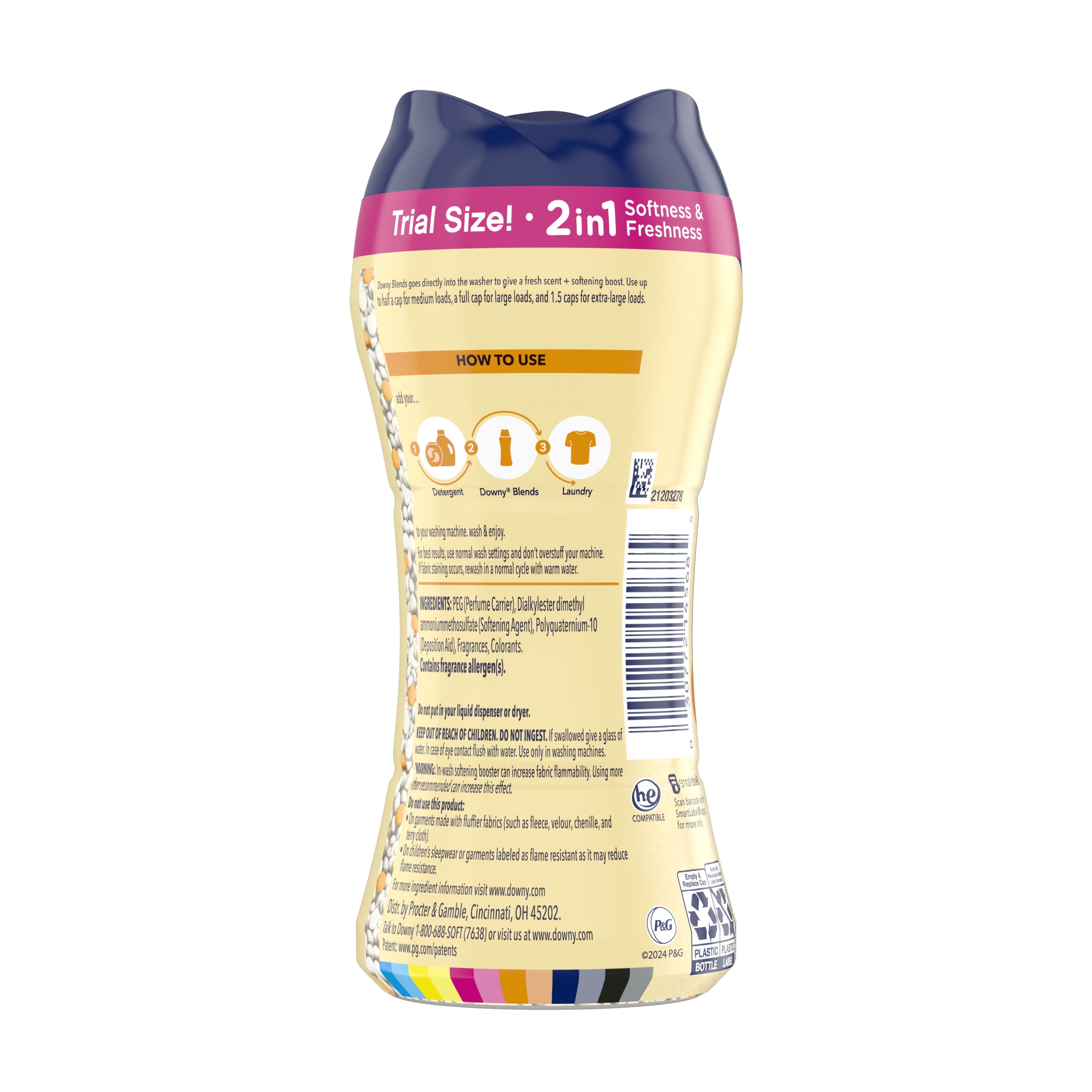 Downy Blends In-Wash Laundry Scent Booster Beads, Softening Fabric Enhancer, Toasted Vanilla (5.9 oz) rqo6g