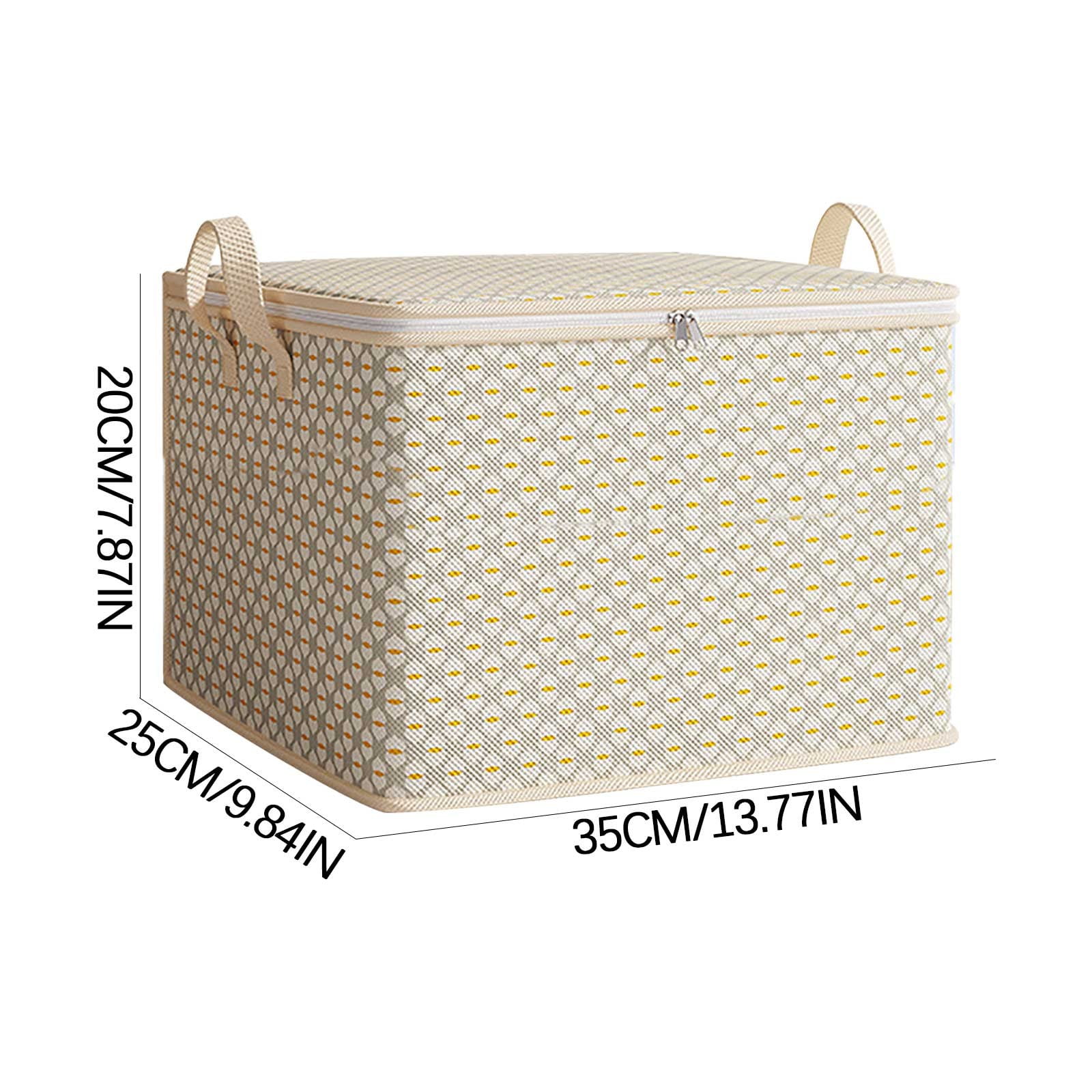 DcGZvy Fabric Storage Bin with Lid, Durable Clothing Organizer for Closet and Home Organization (13.8 in x 9.8 in x 7.9 in) w7w4f