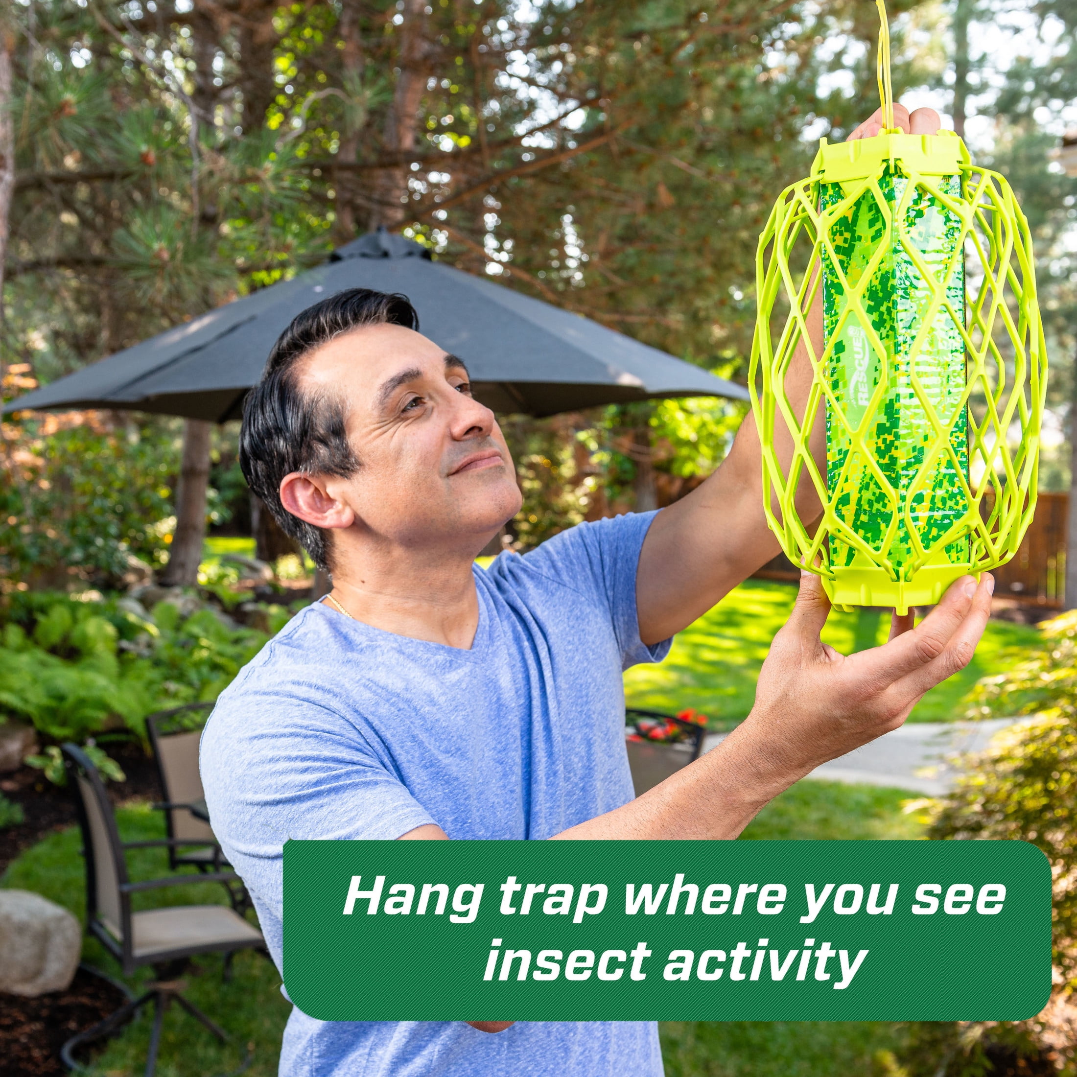 RESCUE! Outdoor Hanging TrapStik for Wasps, Mud Daubers, and Carpenter Bees (1 Pack) 3eueo