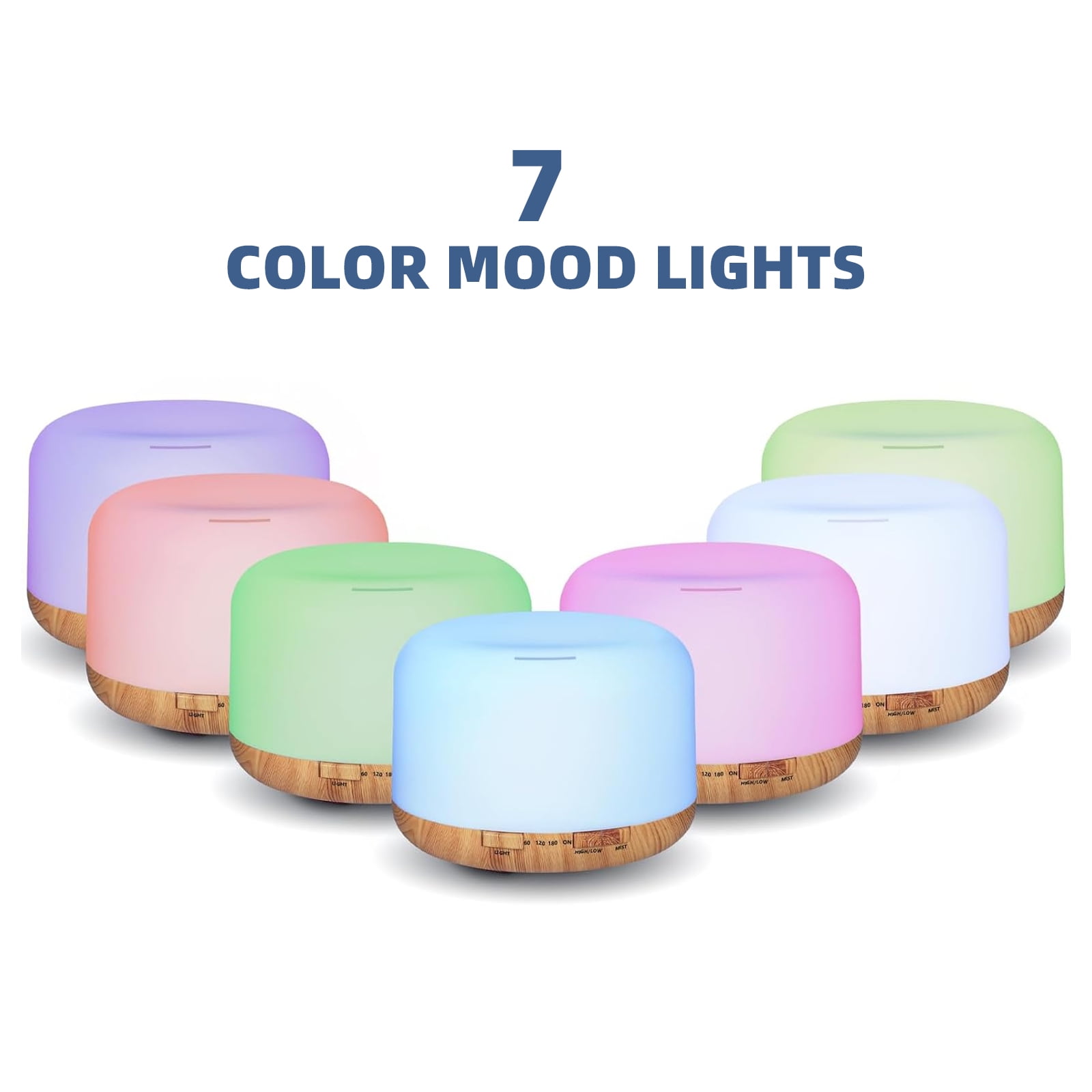 AARTVARK TEES Ultrasonic Essential Oil Diffuser with Remote Control and 7-Color LED Ambient Light (White, 16.91 fl oz) lidrw