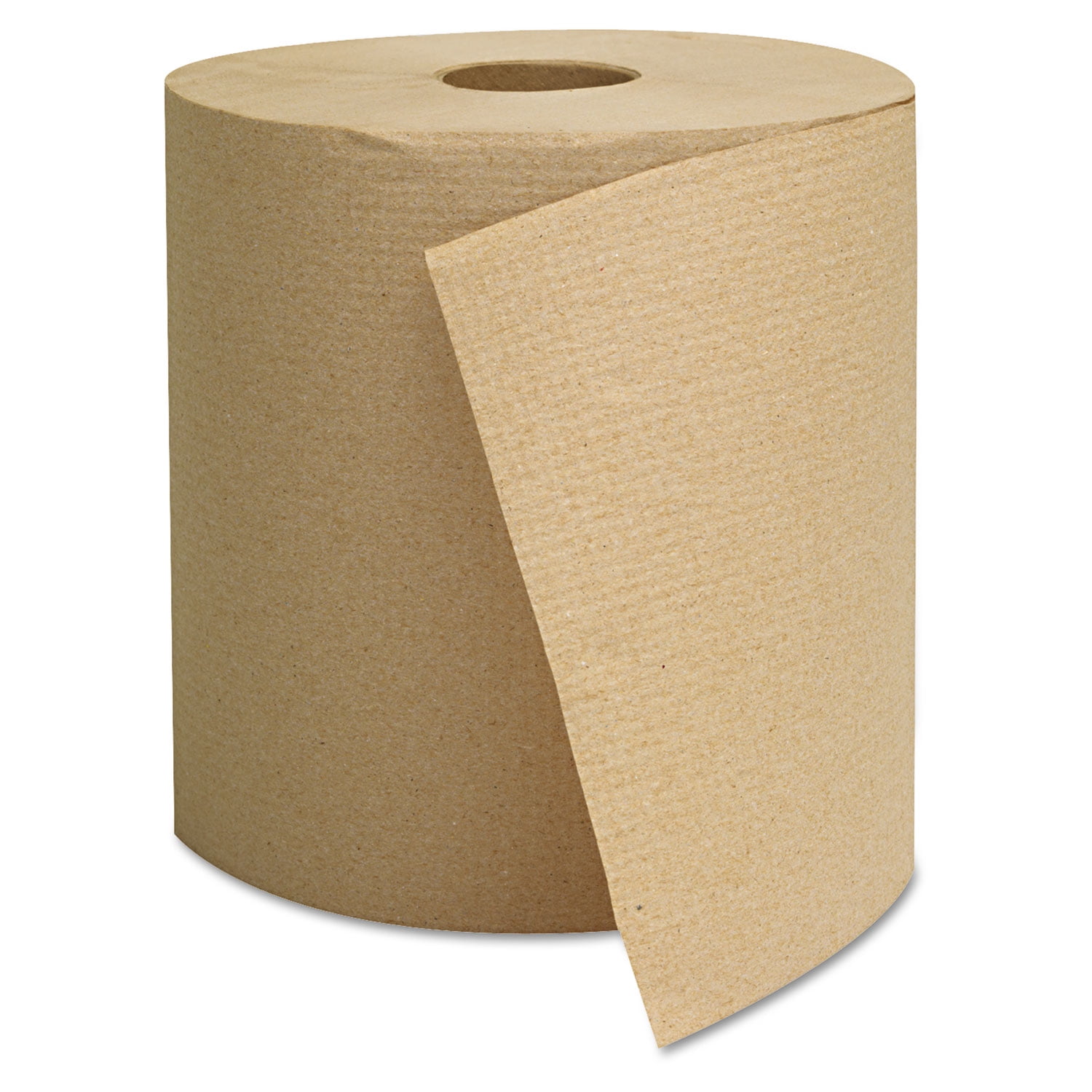 GEN Hardwound Paper Towels, 1-Ply, Absorbent Hand Drying Rolls (Brown, 6 Rolls, 800 ft per roll) vy8w2
