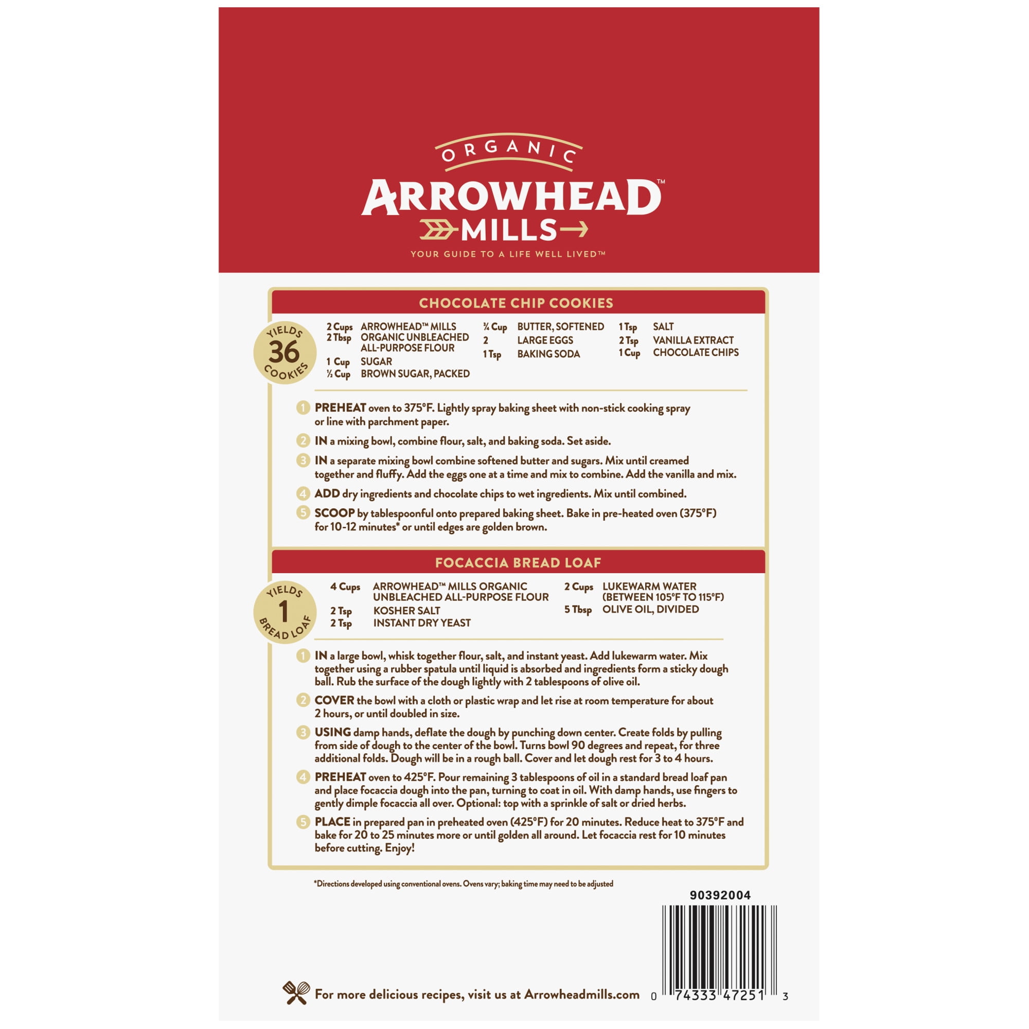 Arrowhead Mills Organic All Purpose Flour, Unbleached Baking Ingredient (5 lb) csw21