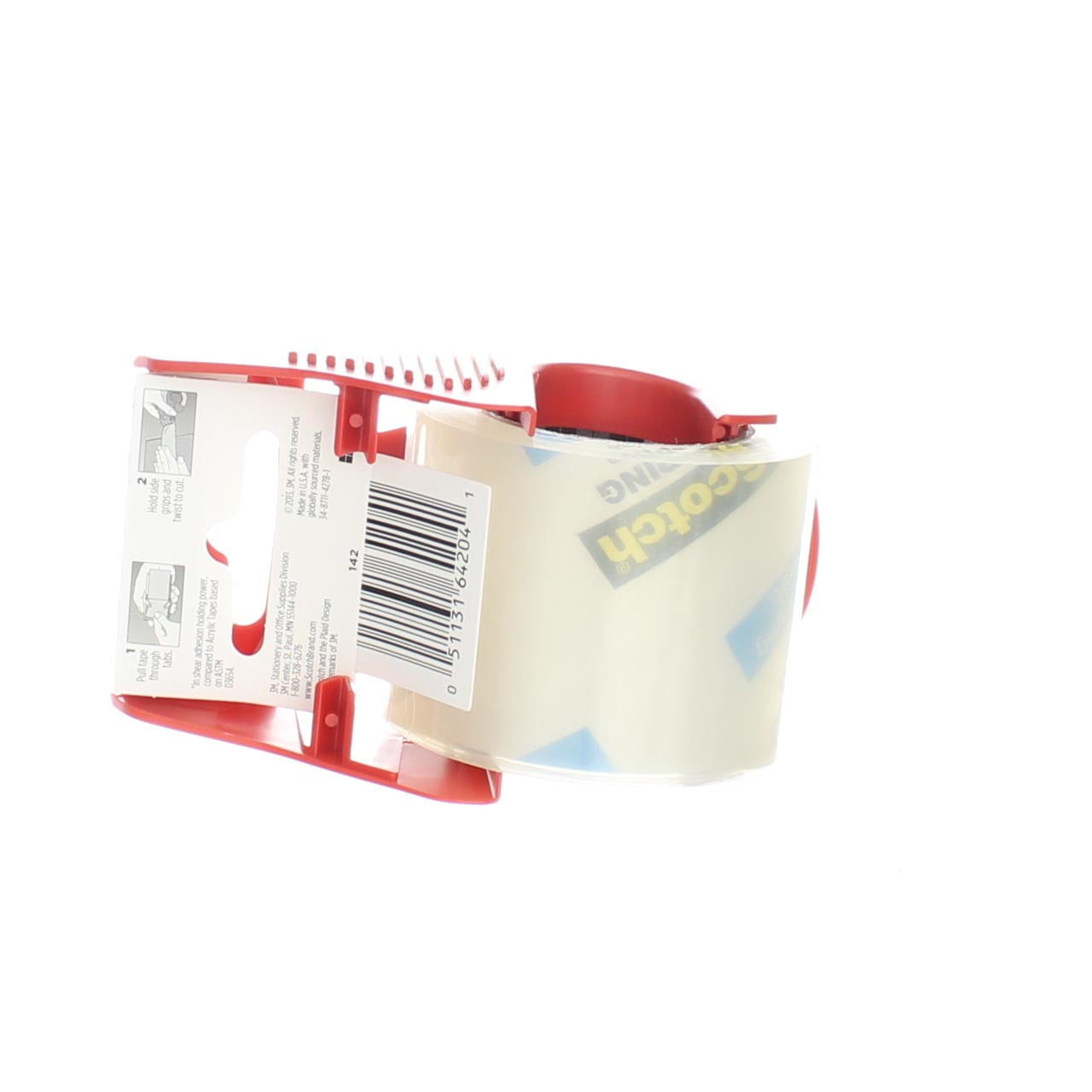 Scotch Heavy Duty Shipping Packaging Tape (Clear, 1.88 in x 22.2 yds, 3 Pack) 1zrp9