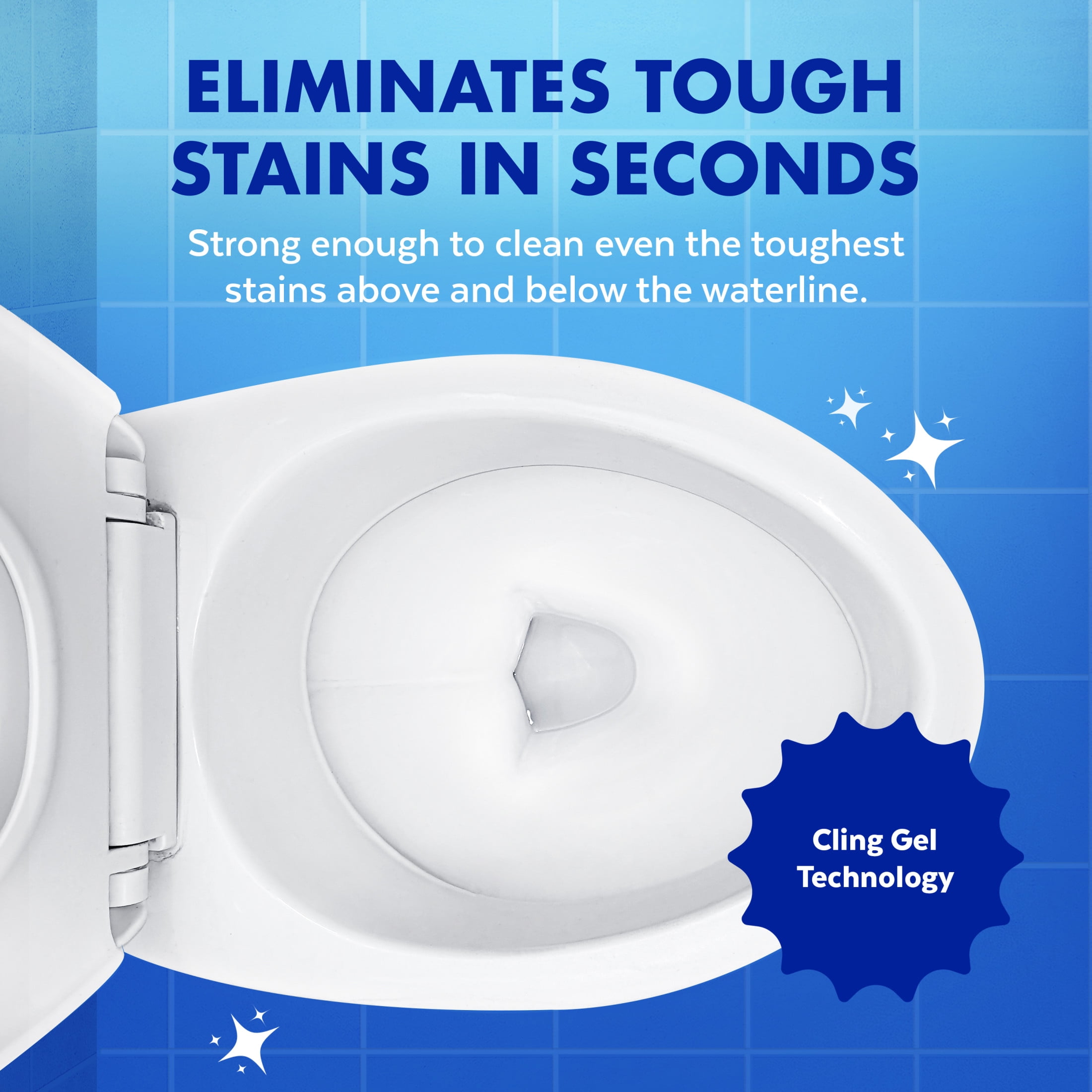 Lysol Power Toilet Bowl Cleaner Gel, Disinfecting and Stain Removal (Atlantic Fresh, 24 fl oz, 4 Pack) f2m3h