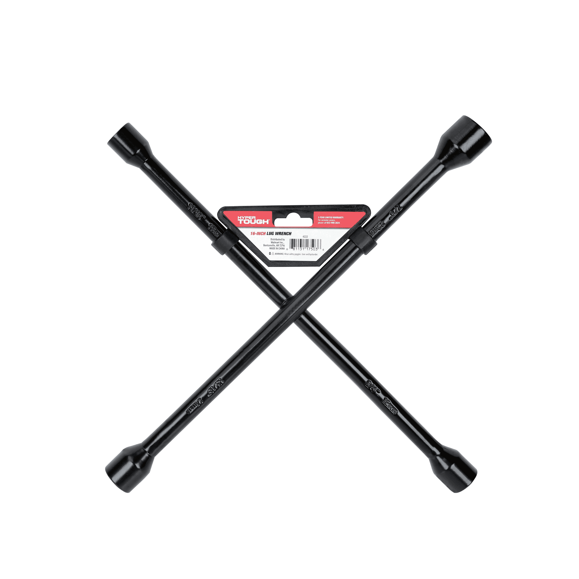 Hyper Tough Heavy Duty Lug Wrench Carbon Steel Tire Iron (Black, 16 in) xzsm7