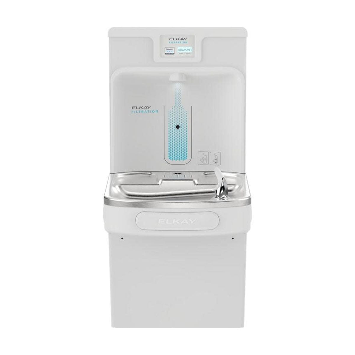 Elkay EZH2O Drinking Fountain and Water Station with ADA Cooler (Stainless Steel, 1.5 GPM) dajof