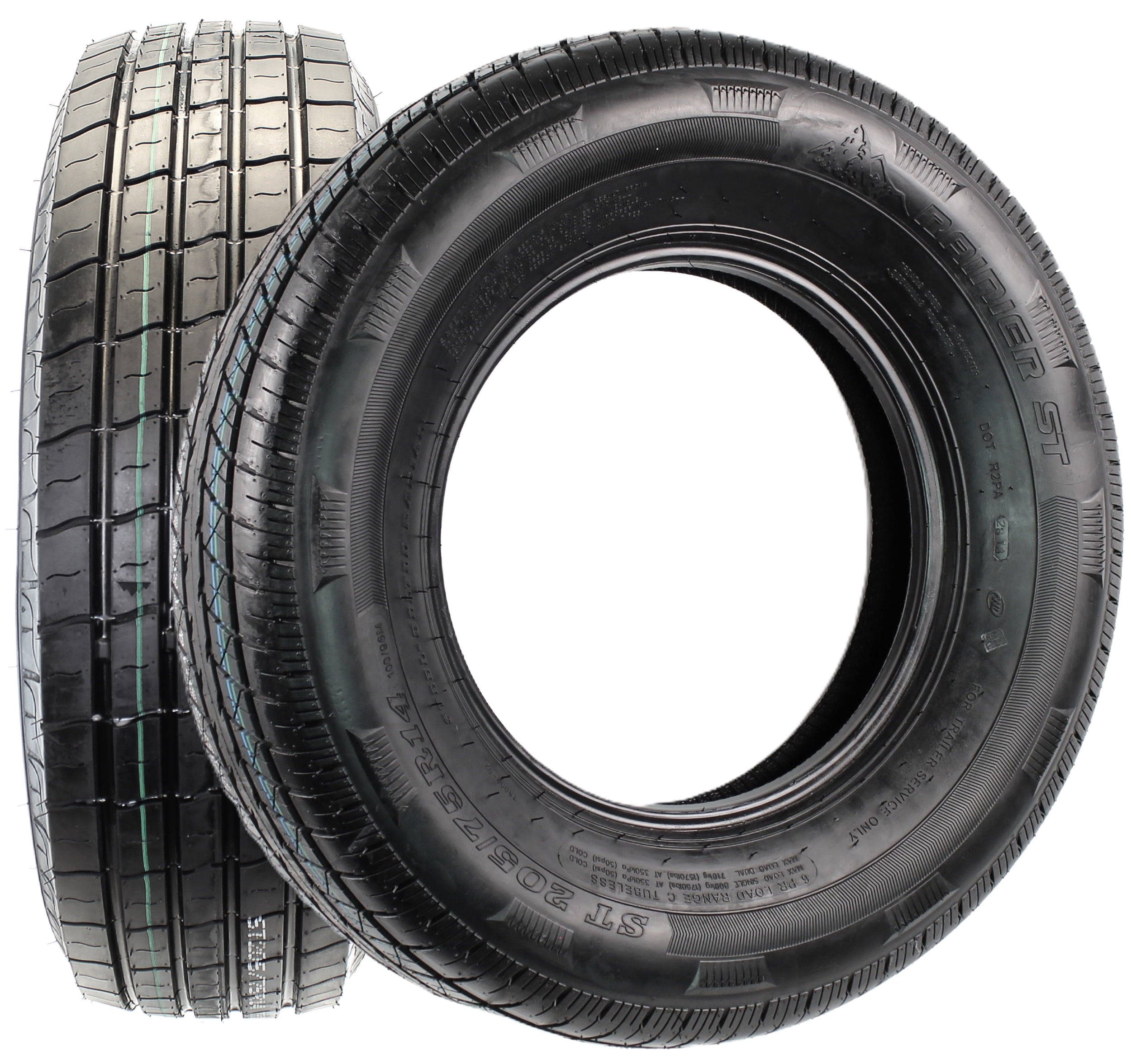 eCustomRim Radial Trailer Tire (ST205/75R14, Load Range C, 2-Pack) pz3z3