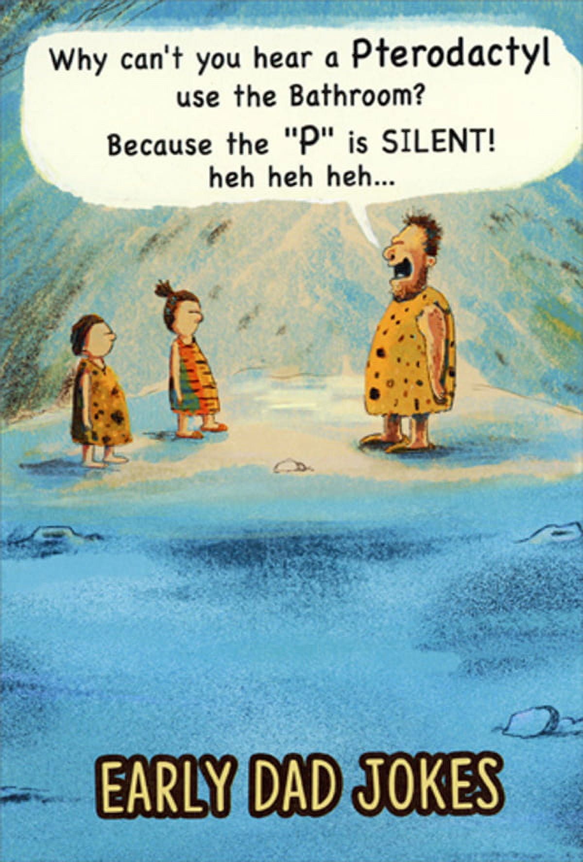 Recycled Paper Greetings Funny Caveman Dad Joke Father's Day Card (Brown, 4.7 x 6.75 in) d5dn3