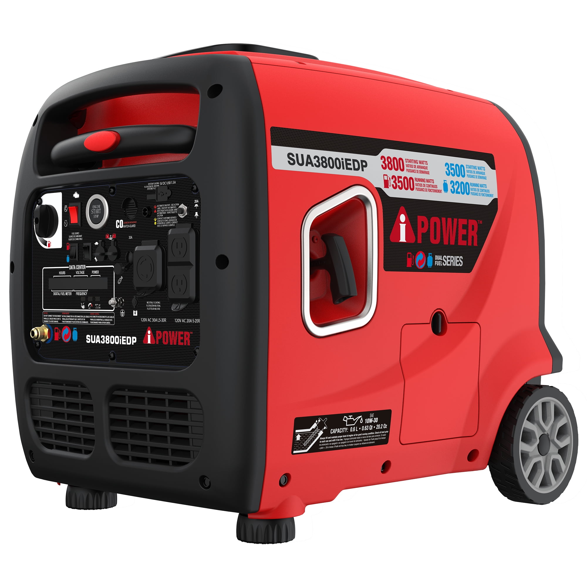 A-iPower SUA3800i Dual Fuel Digital Inverter Generator (3800W, Portable) 2ymmk