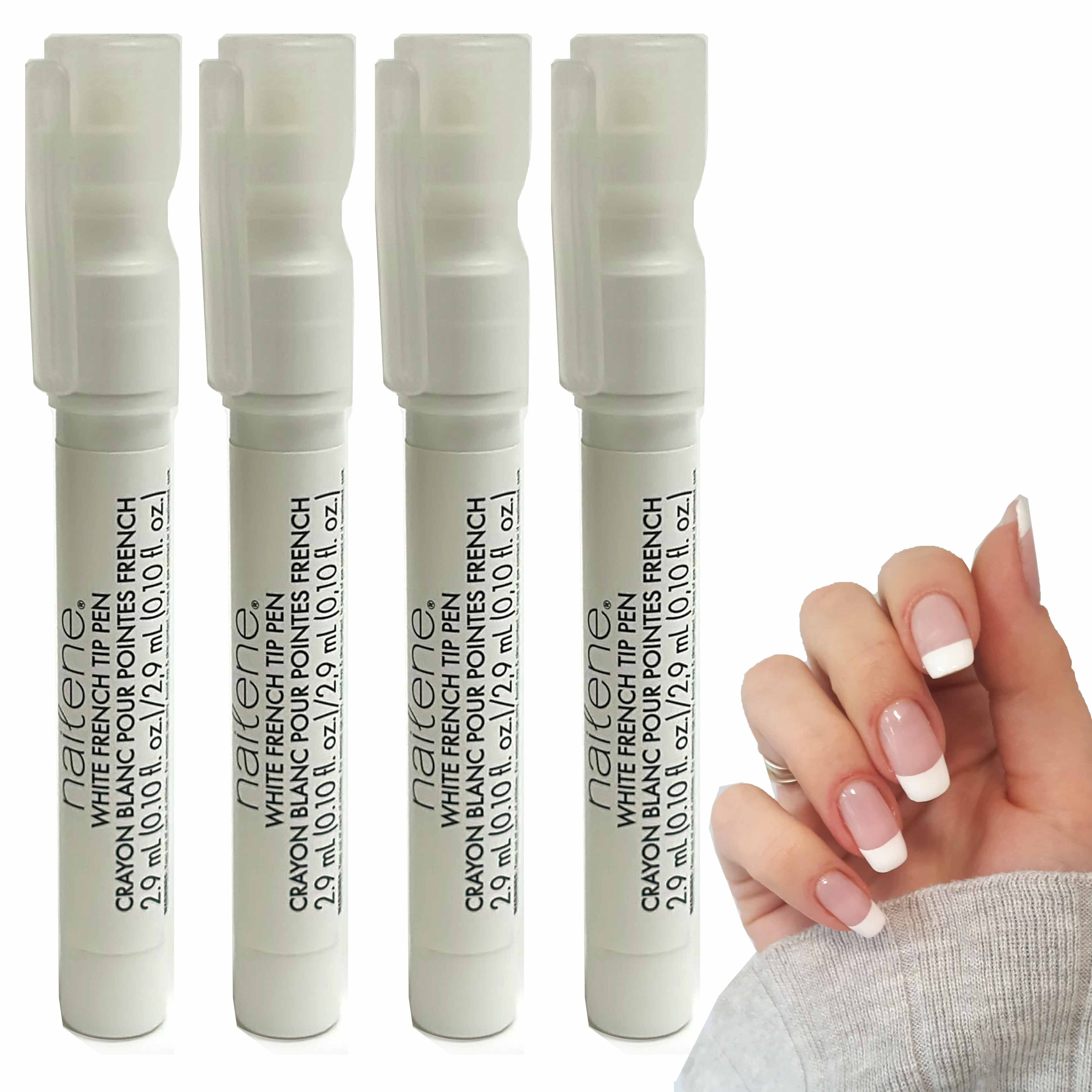 AllTopBargains Professional Nail Art Polish Pen for French Manicure and Pedicure (White, 0.10 fl oz, 4 Pack) f9jwl