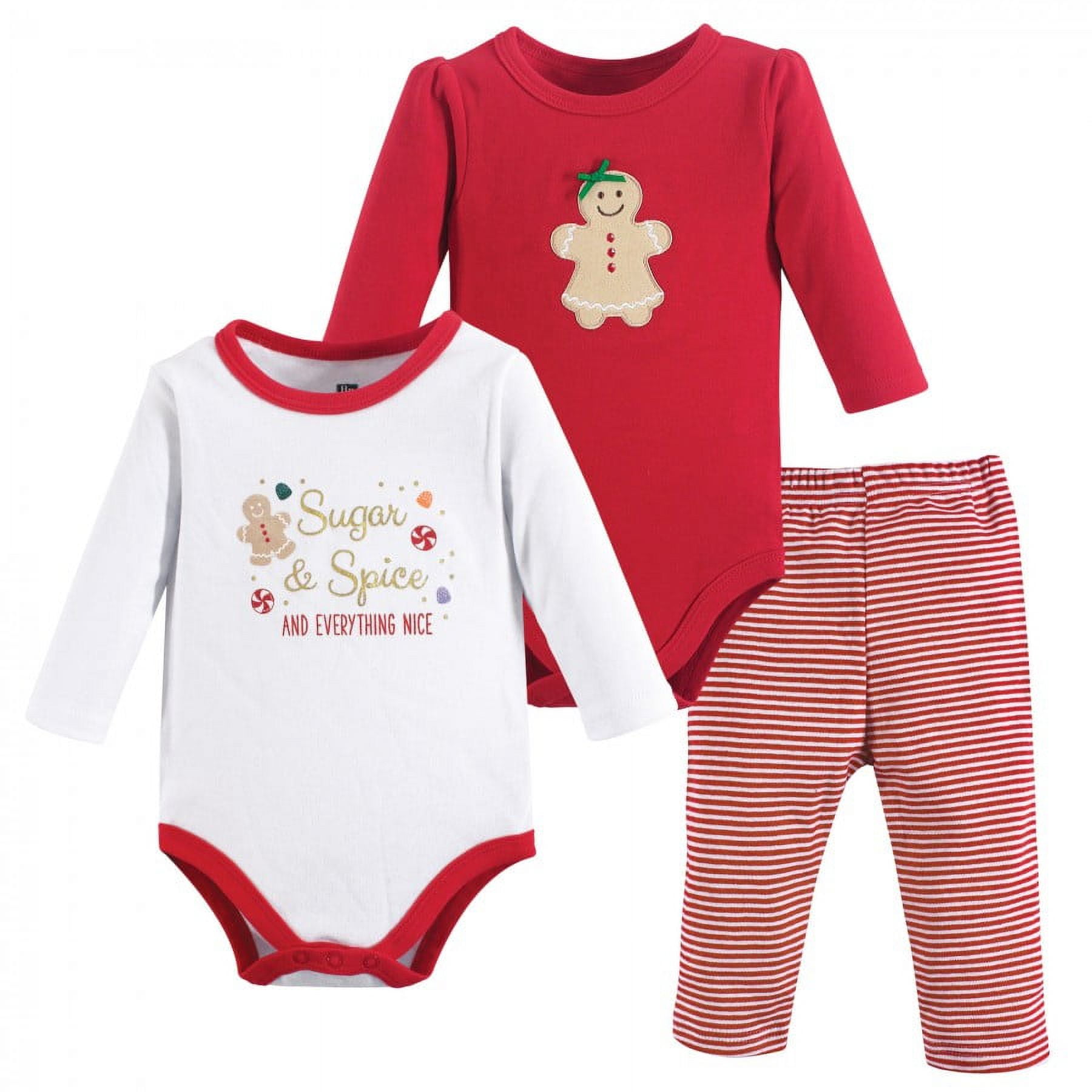 Hudson Baby Infant Girl Cotton Bodysuit and Pant Set (Sugar Spice, 0-3 Months) bgtm4