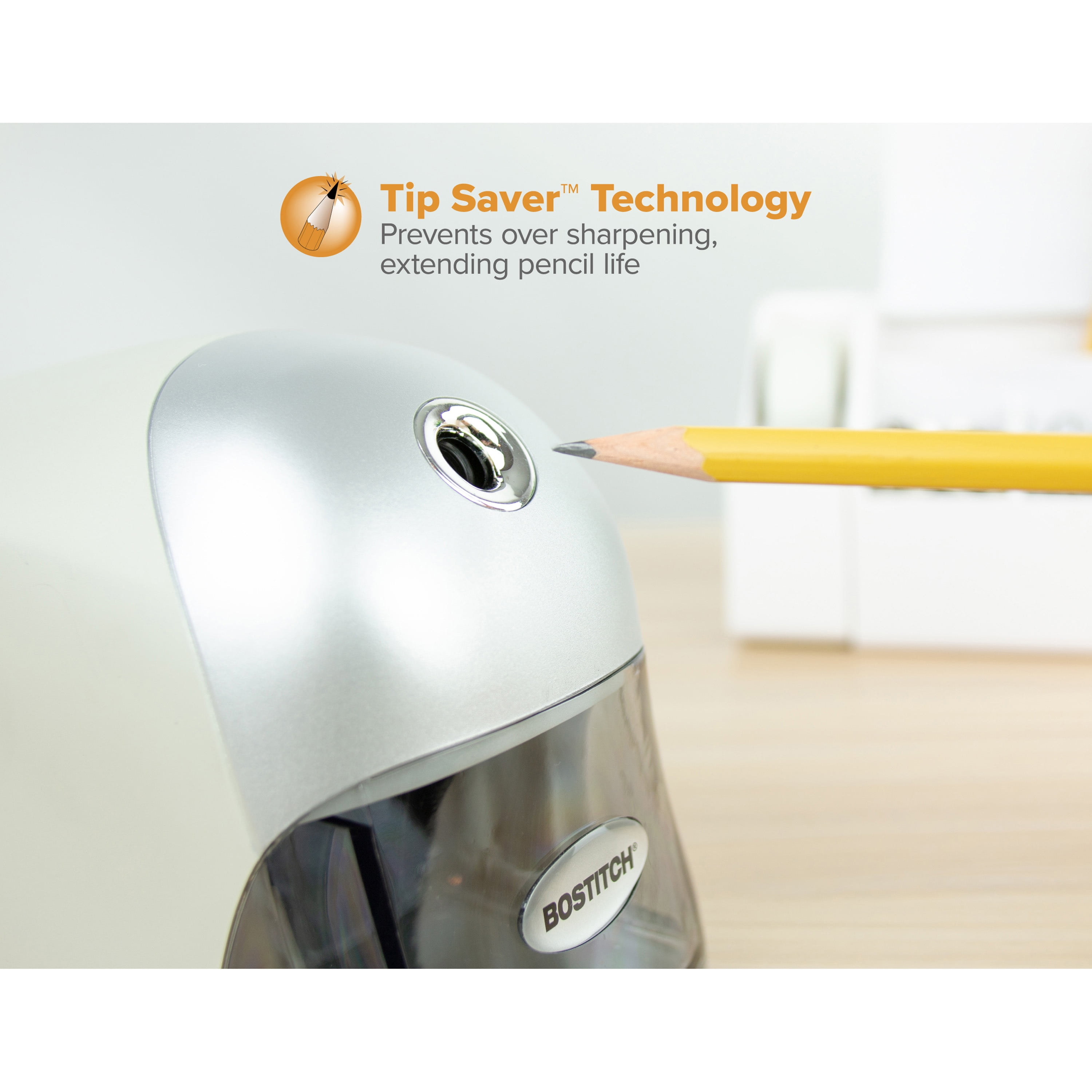 Bostitch Office QuietSharp Executive Electric Pencil Sharpener (Gray, 1 Unit) y46gx - Image 3