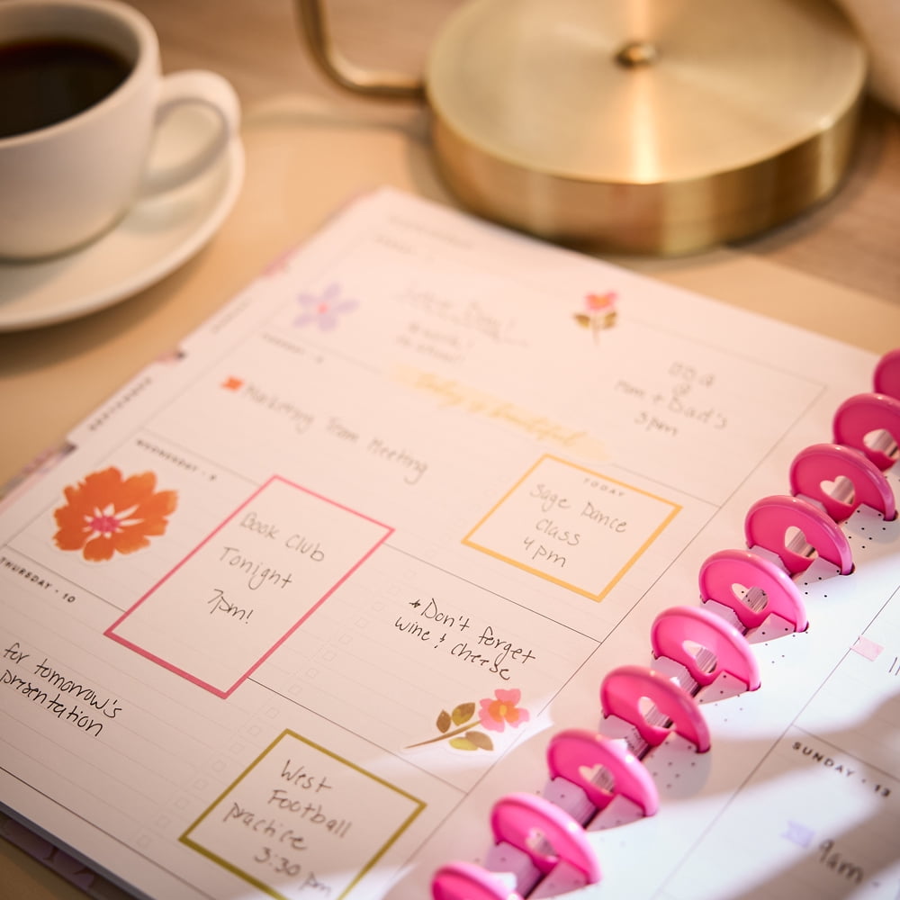 Happy Planner Sunshine Blooms 15-Month Dated Planner, Horizontal Layout, Disc-Bound (Multicolor, 8.5 in x 11 in) urtsv - Image 6