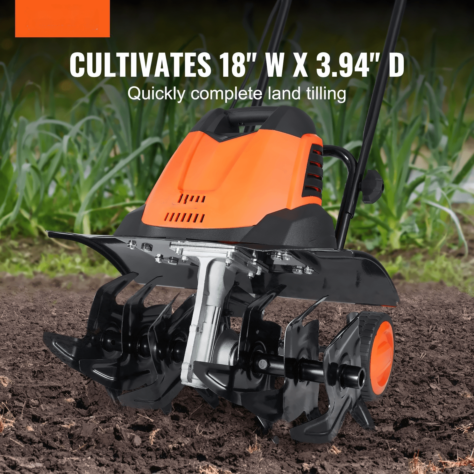 Earthwise 12 Amp Electric Tiller (18 in Width, 3.94 in Depth, Corded Garden Cultivator) 1p8wi
