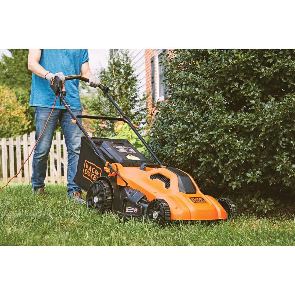 BLACK+DECKER BEMW213 13 Amp Corded Electric Lawn Mower with 20 in. Cutting Deck (Black, 20 in.) boeig