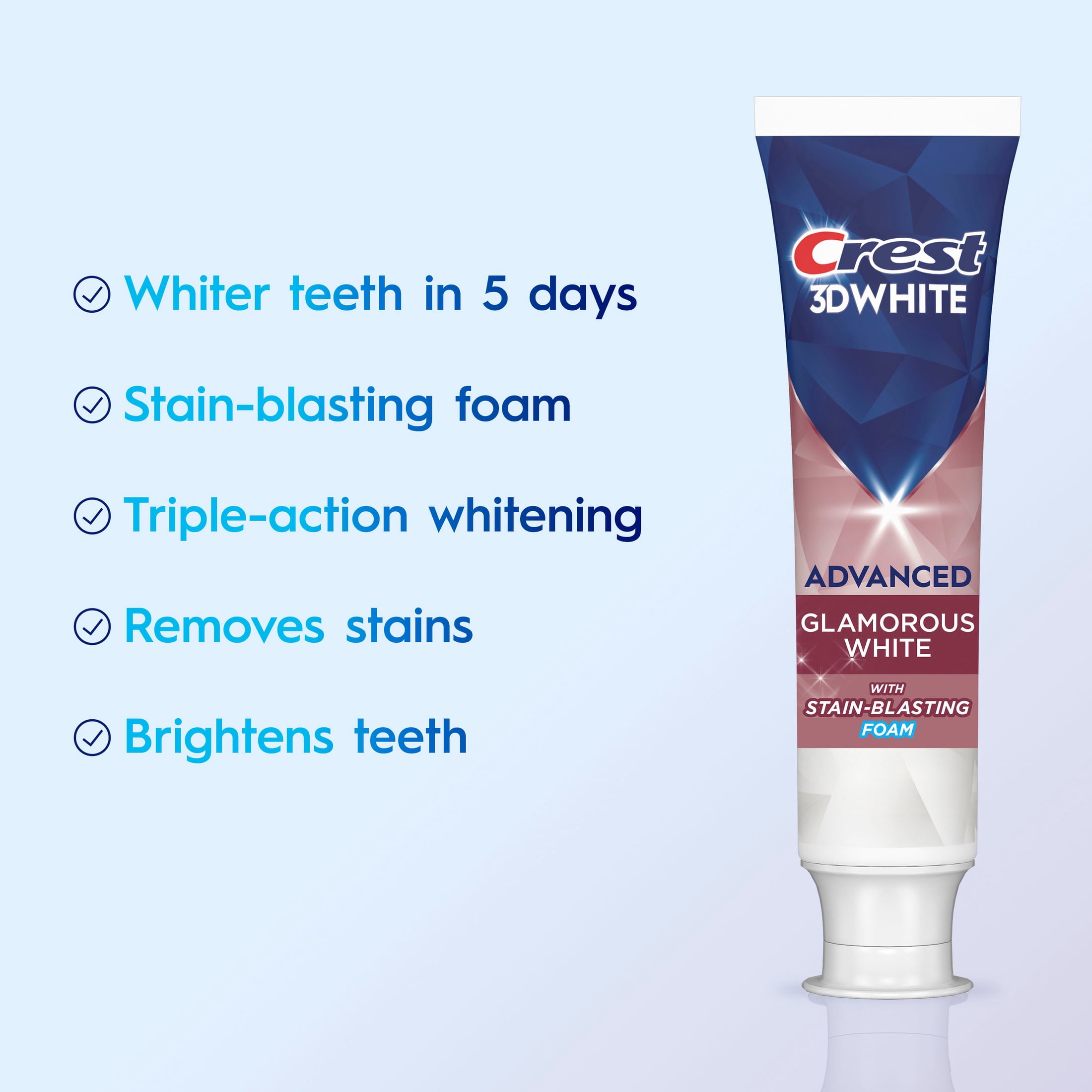 Crest 3D White Advanced Glamorous White Whitening Toothpaste (White, 3.3 oz) l7uh2