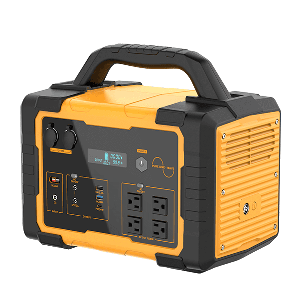 MUSSLAN Portable Solar Generator Power Station with 200W Solar Panel (1024Wh, Yellow) bftgj