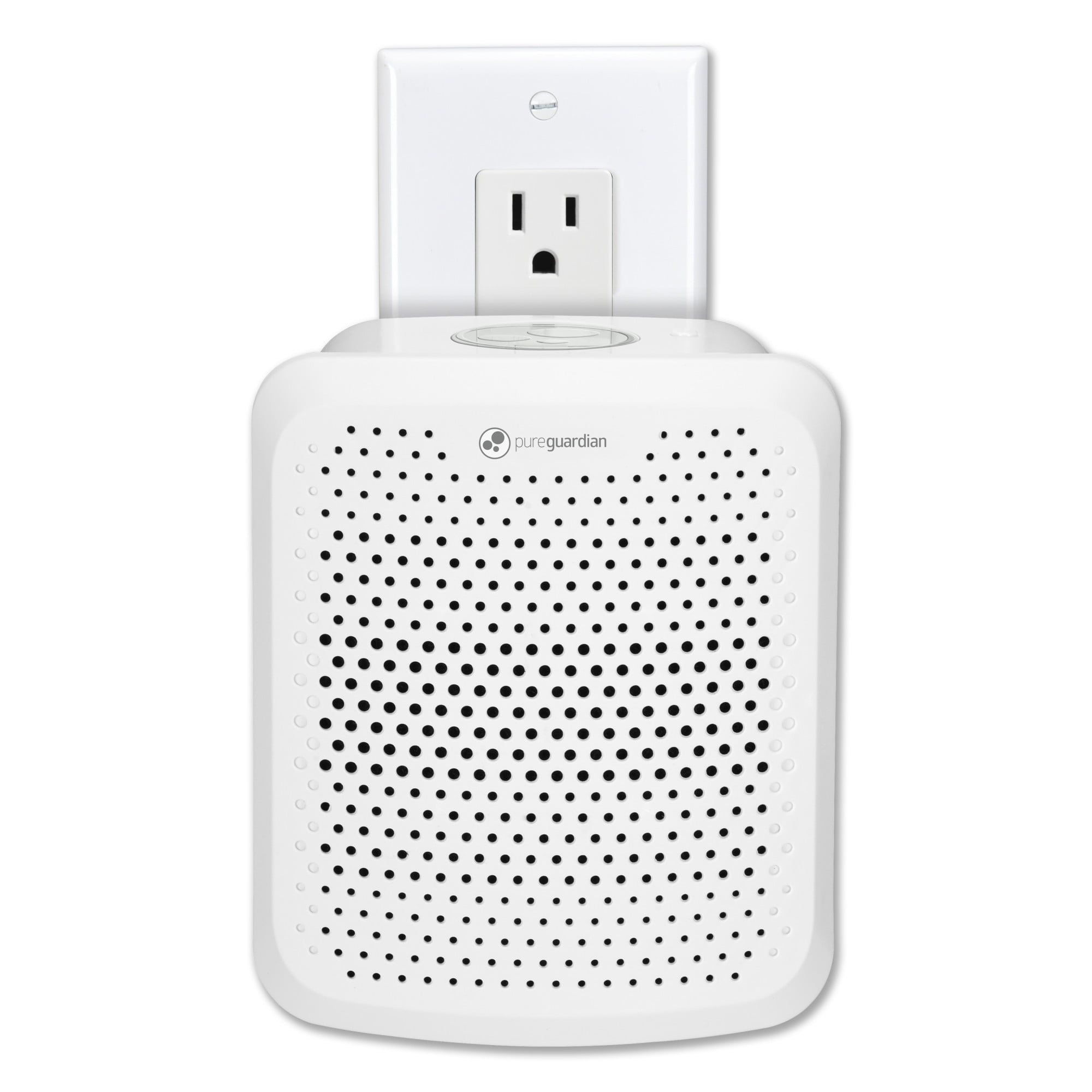 PureGuardian Pluggable Air Purifier with Nightlight and Carbon Odor Filter (White, 1 Unit) xkpvq