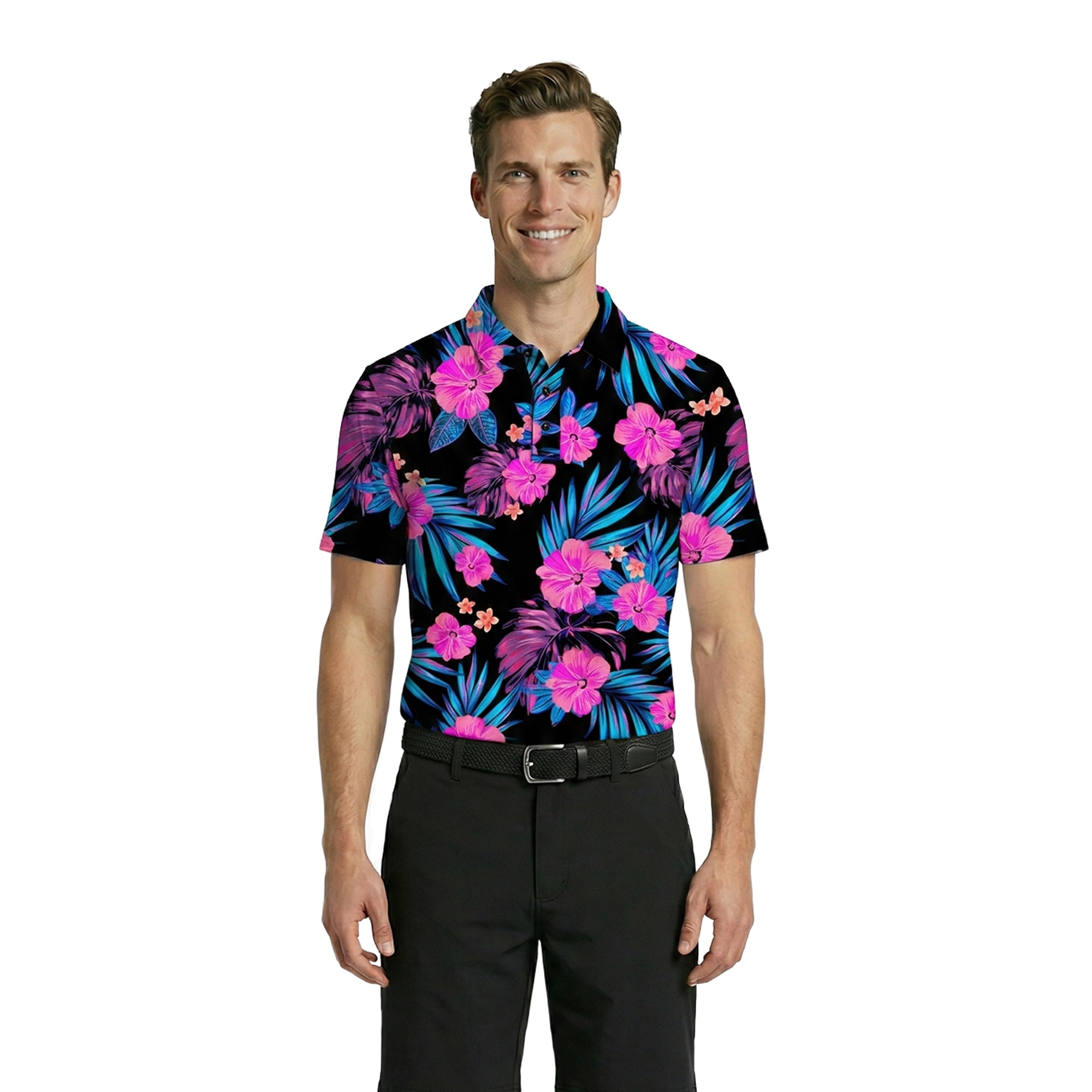 Birdie Bound Men's Novelty Golf Polo Shirt (Black, XS-4XLT) 6q9rn